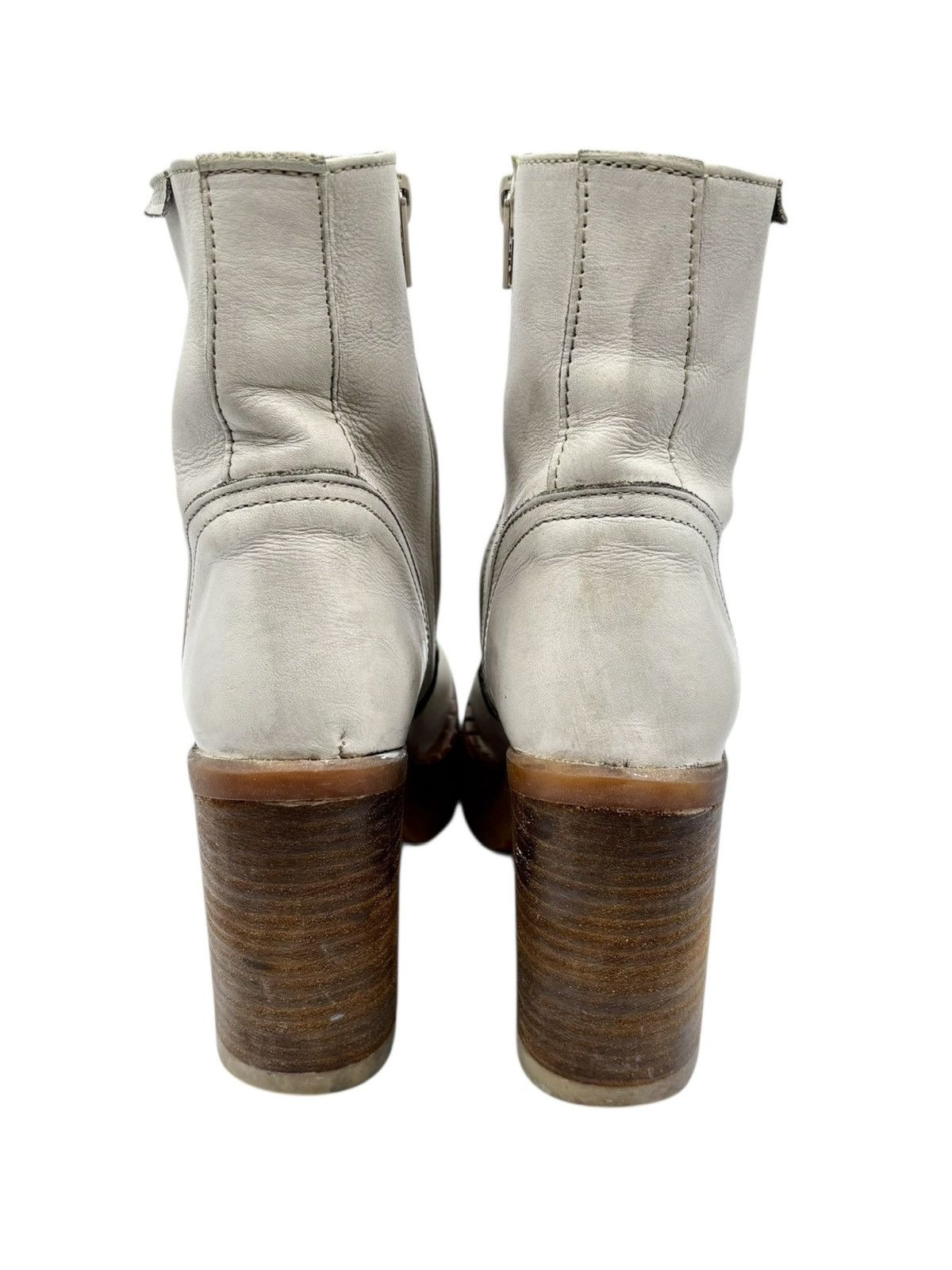 Cowboy Equipment Vintage Destroy cream block platform boots Size 35 Size US 5 / IT 35 - 3 Thumbnail