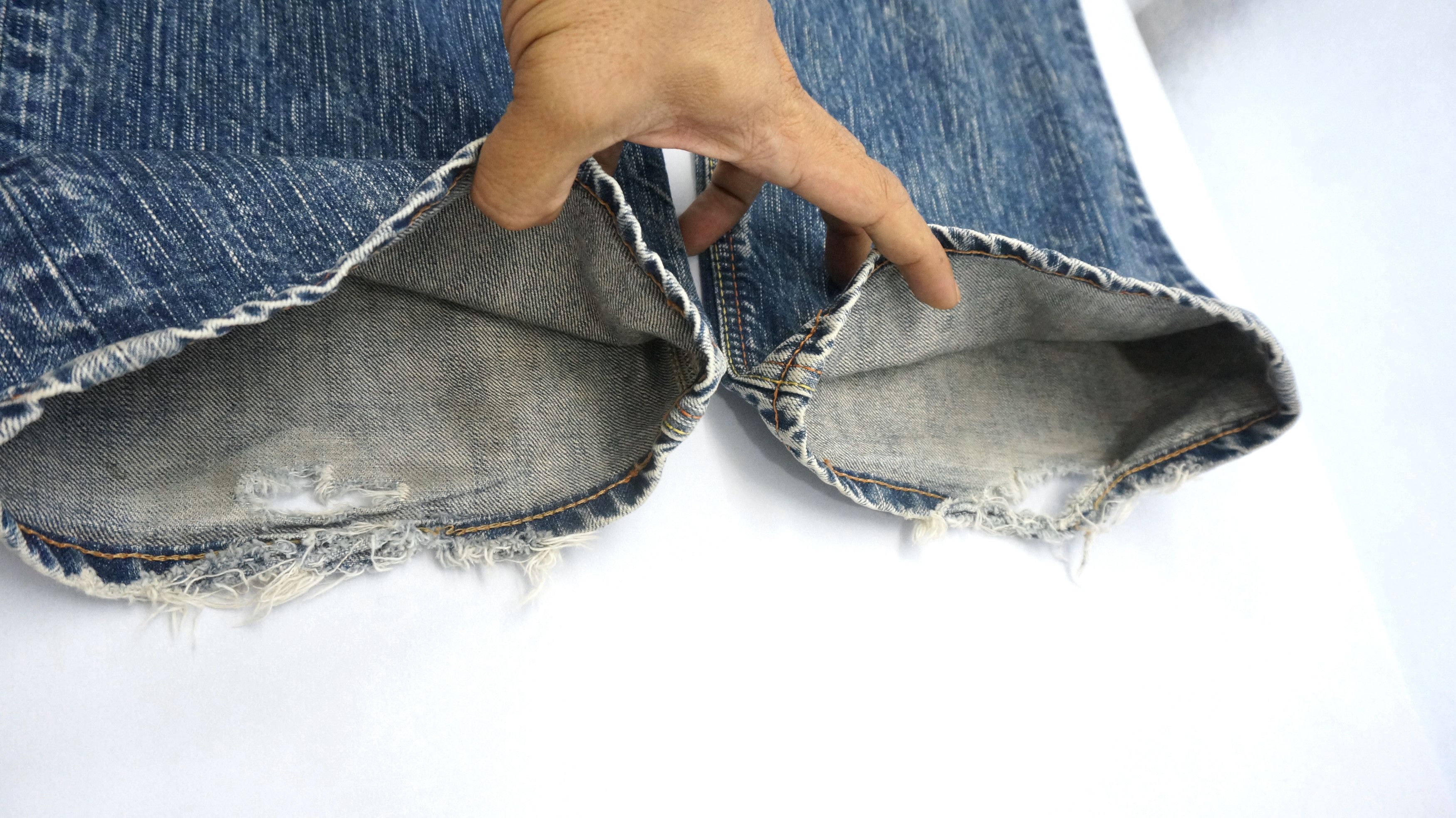 Japanese Brand 🔥EDWIN 503 Japan Rusty Vintage Thrashed Worn out Size US 29 - 18 Thumbnail