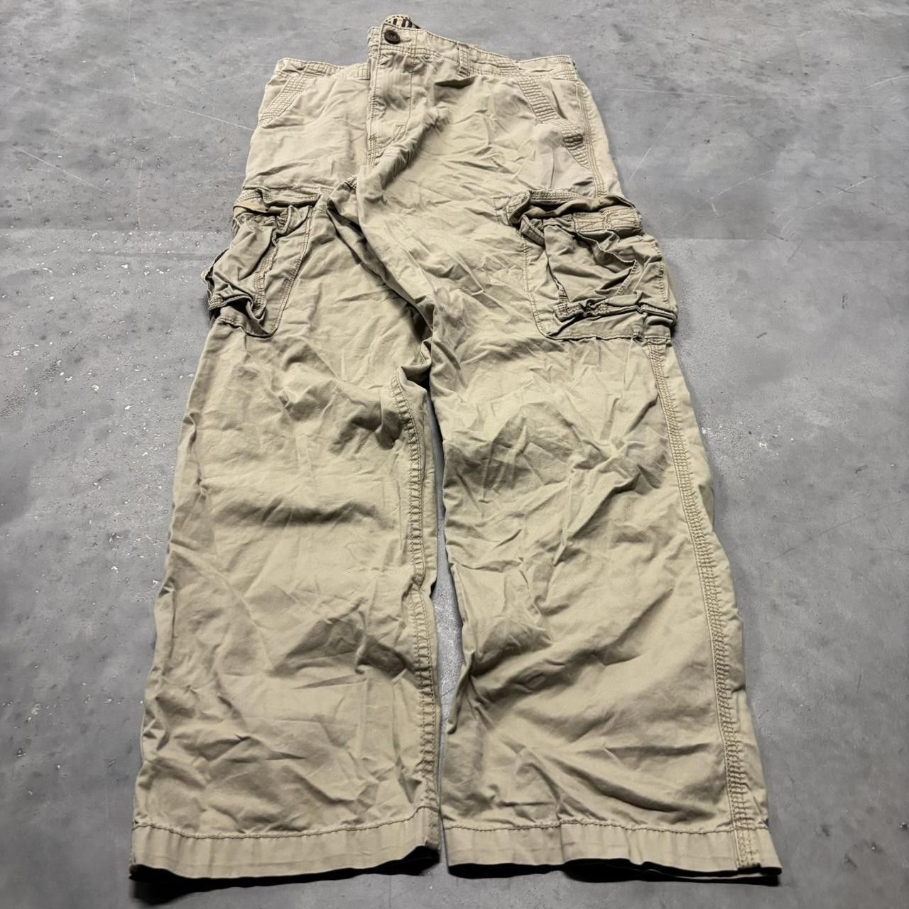 Japanese Brand × Vintage Crazy Vintage Y2K/2000s Khaki Streetwear Skater Cargo Pants! Size US 34 / EU 50 - 3 Thumbnail