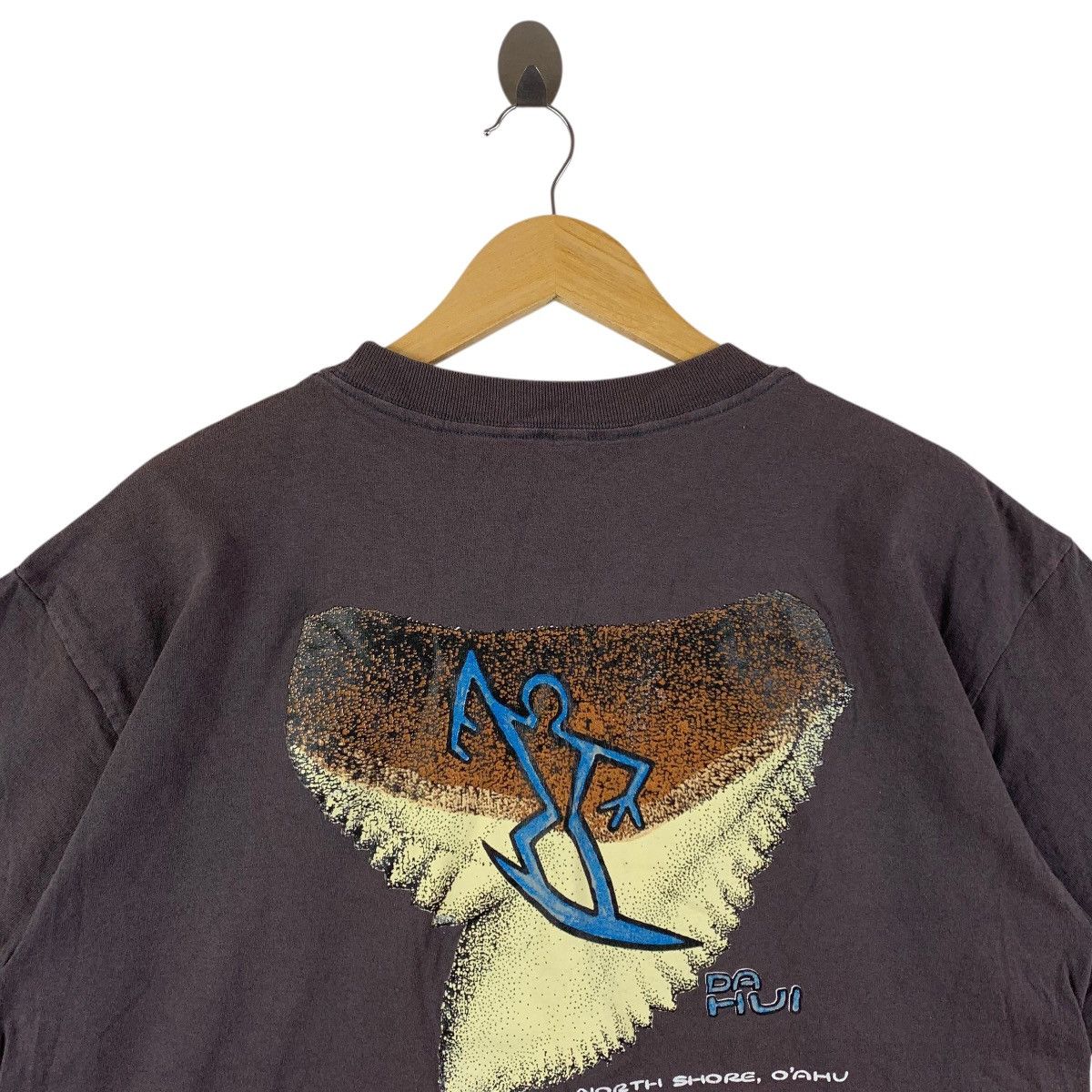 Vintage Vintage 90s DA HUI hawaii big logo Surfing tee Size US M / EU 48-50 / 2 - 9 Thumbnail