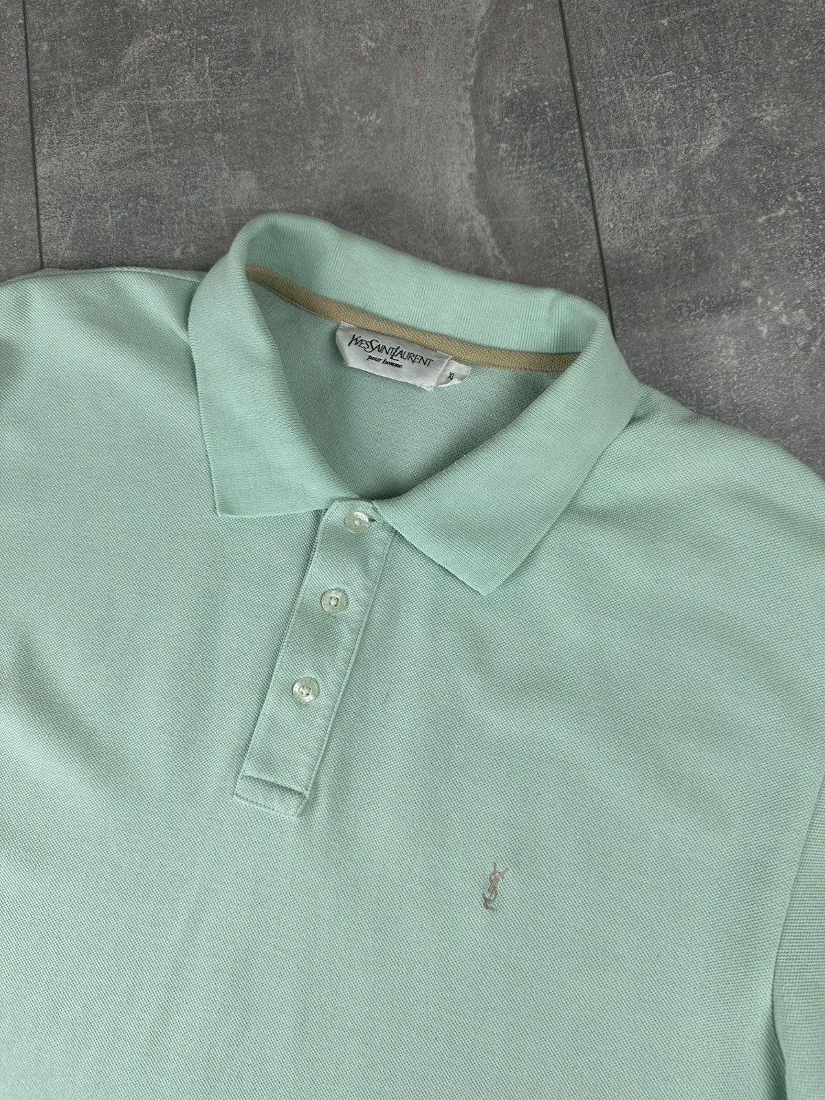 Yves Saint Laurent Yves Saint Lauren Luxury Vintage Small Logo Polo Size US XL / EU 56 / 4 - 6 Thumbnail