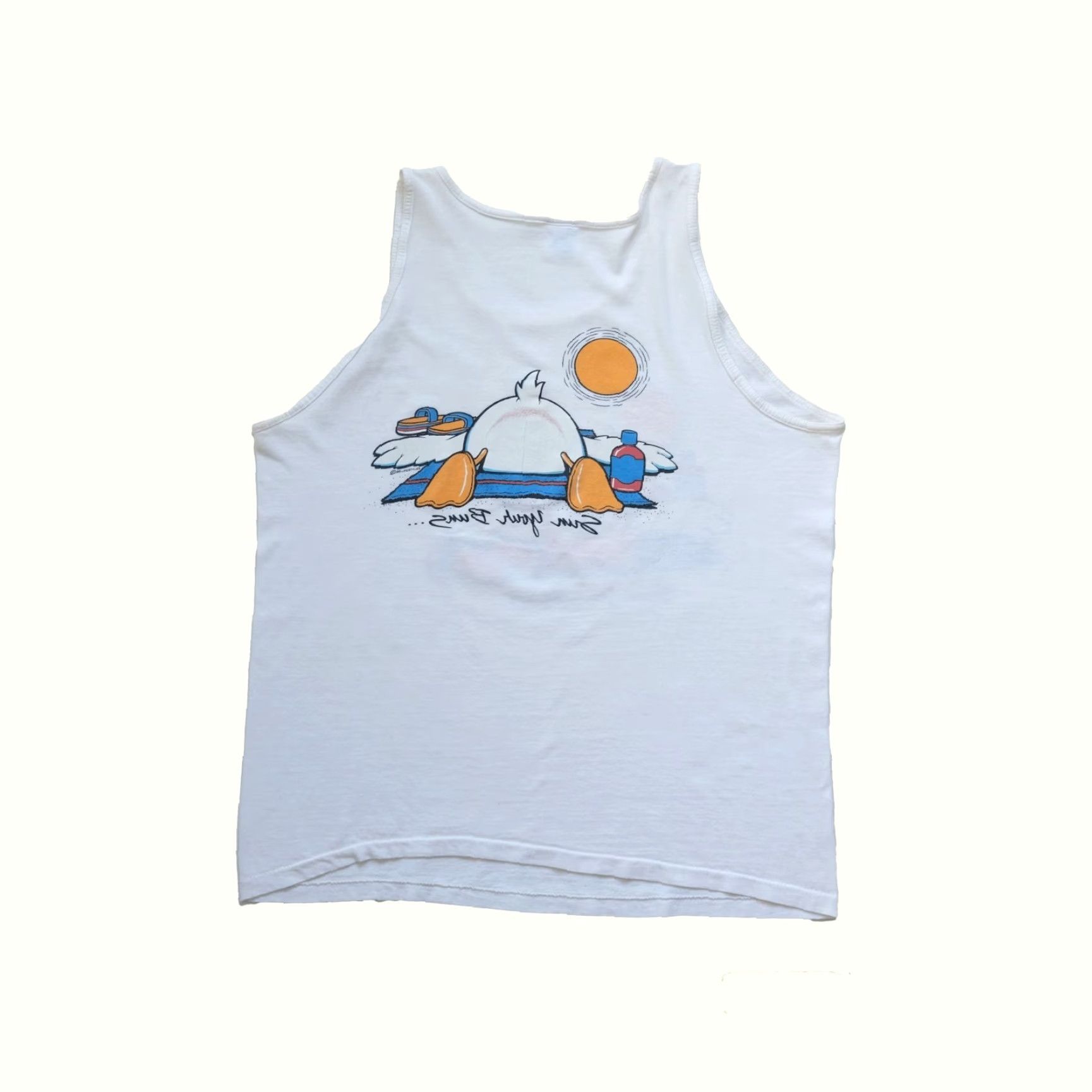 Etro VINTAGE 80s RETRO FLORIDA USA FUN TEES TANK TOP T SHIRT 1986 SZ L BLACK Unisex Cotton Graphic Tee Beach Sportswear/Beach Mens Womens Boys Girls Size US L / EU 52-54 / 3 - 3 Thumbnail