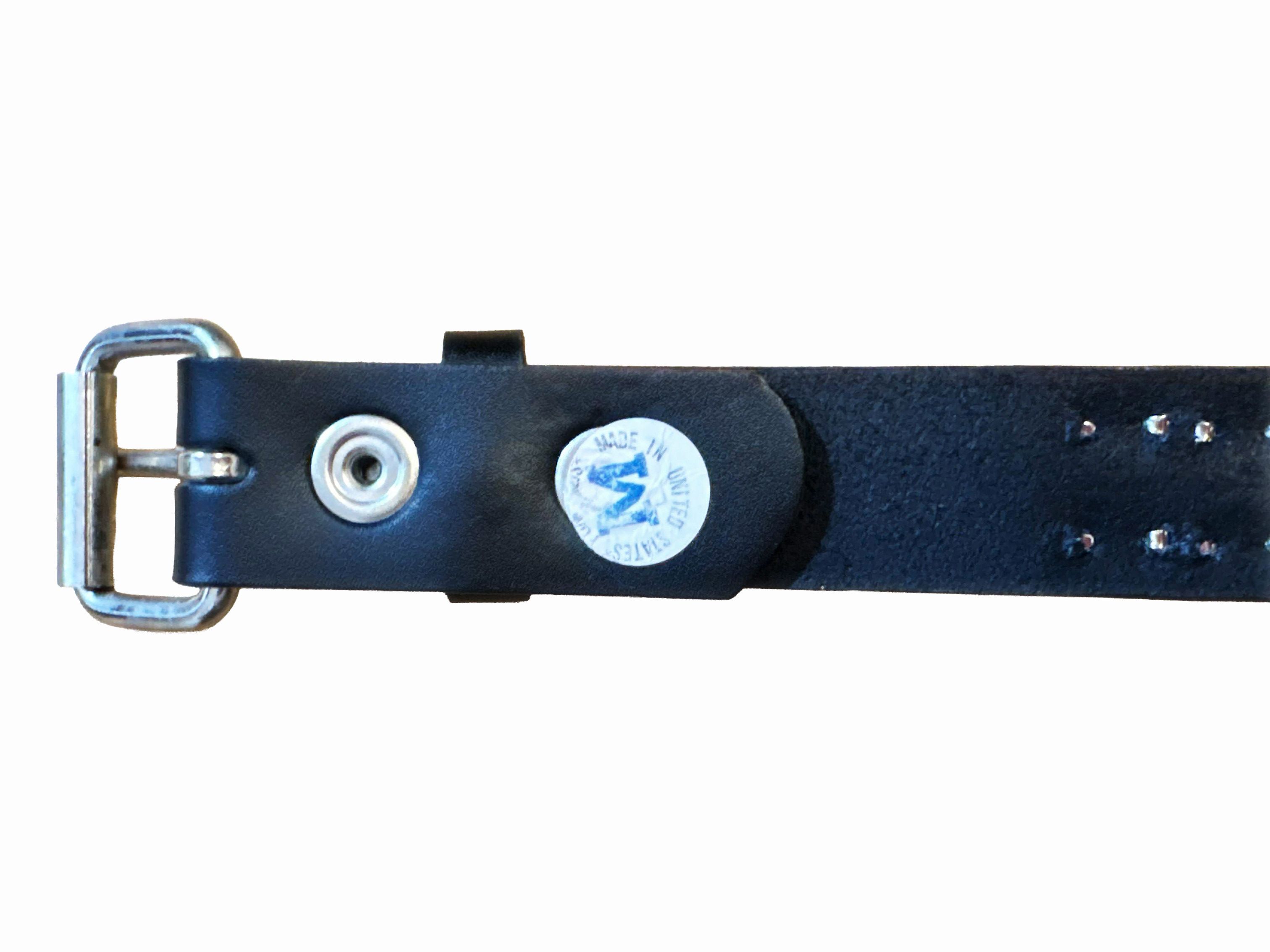 Other Black 2 Row Pyramid Stud Belt Size ONE SIZE - 4 Thumbnail