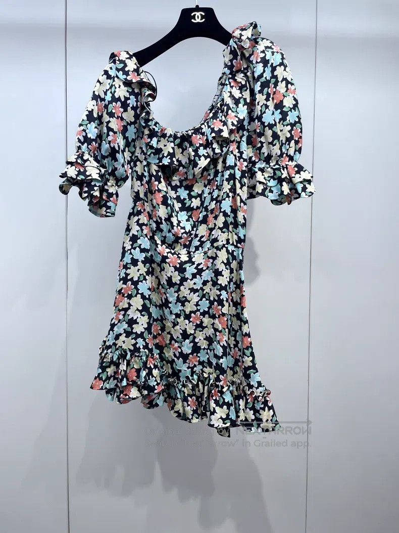 Saint Laurent Paris Saint Laurent Paris Floral off-shoulder dress Size XS / US 0-2 / IT 36-38 - 1 Thumbnail