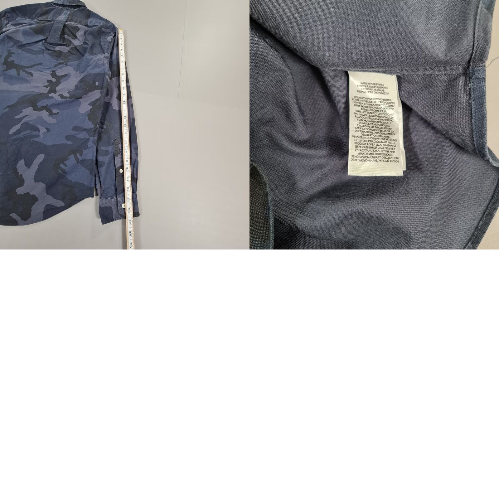 Polo Ralph Lauren Polo Ralph Lauren Mens Shirt Slim Fit Button-Down Camouflage Army Cotton Blue S Size US S / EU 44-46 / 1 - 8 Thumbnail