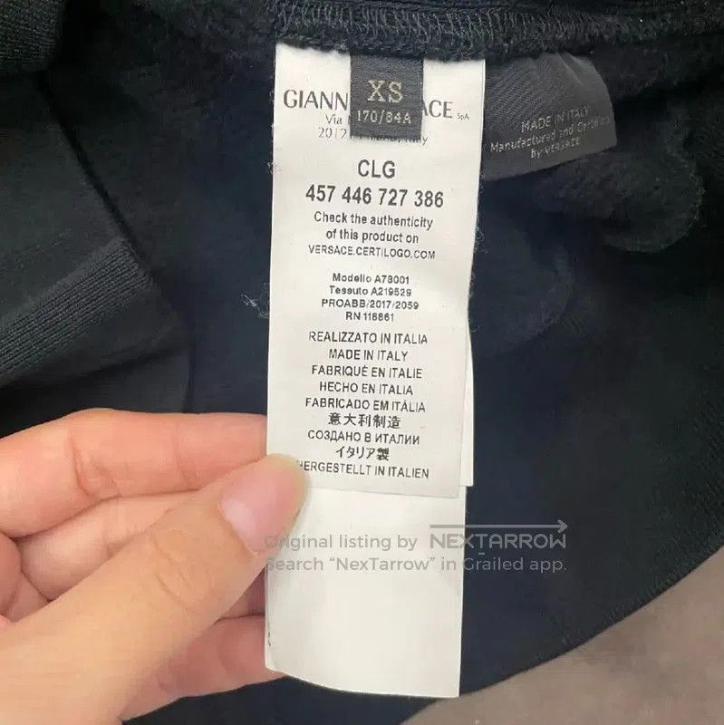 Versace Versace Black Cotton Sweatshirt with Medusa Logo . Size XS / US 0-2 / IT 36-38 - 4 Thumbnail