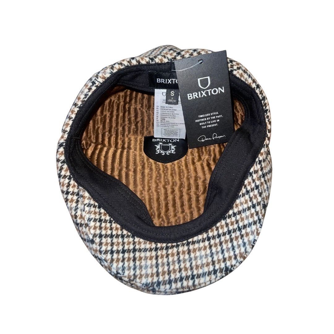 Brixton Hooligan Snap Cap Newspaper Boy Small White Desert Palm NWT Size ONE SIZE - 3 Thumbnail