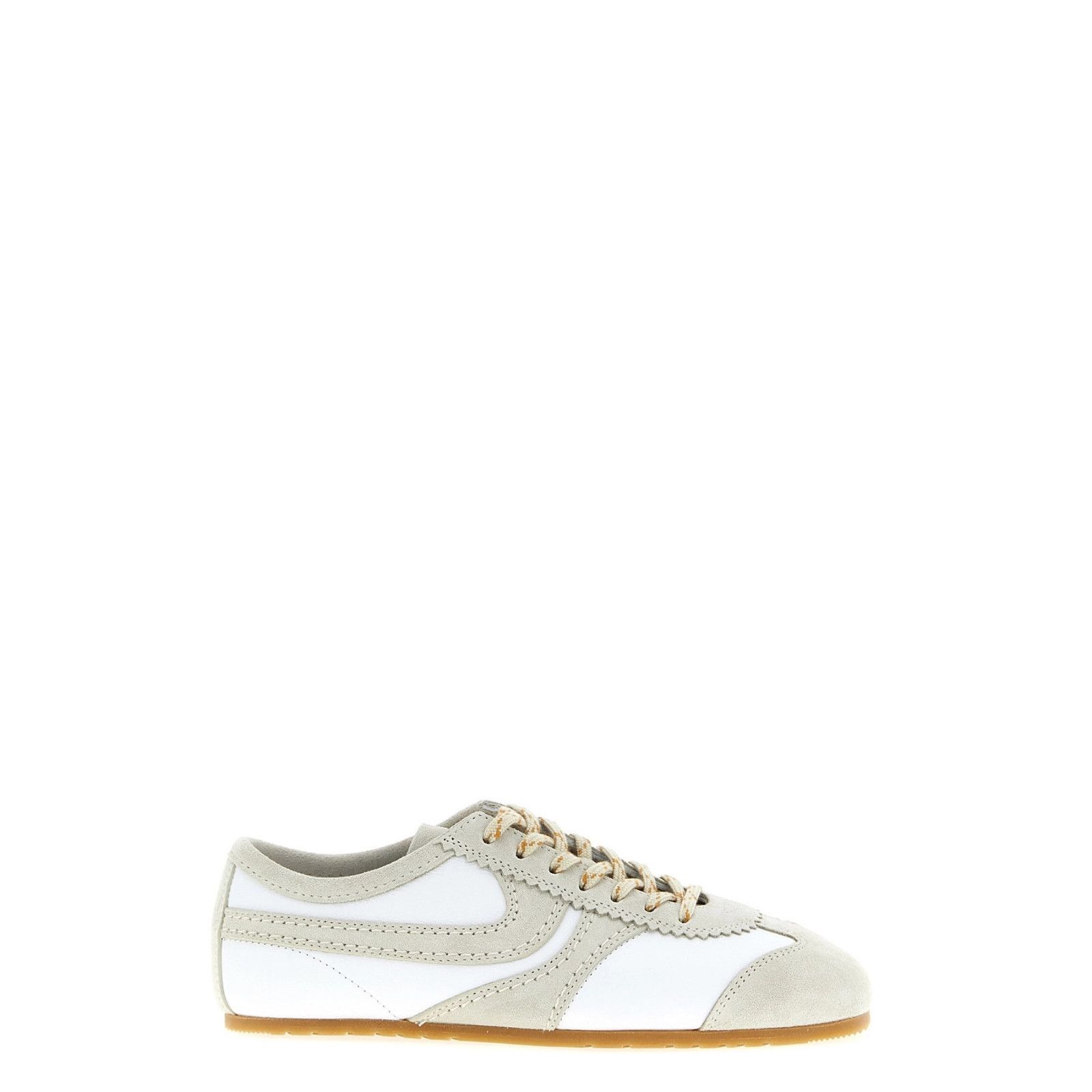 DRIES VAN NOTEN Women's White Suede Sneakers New And Authent