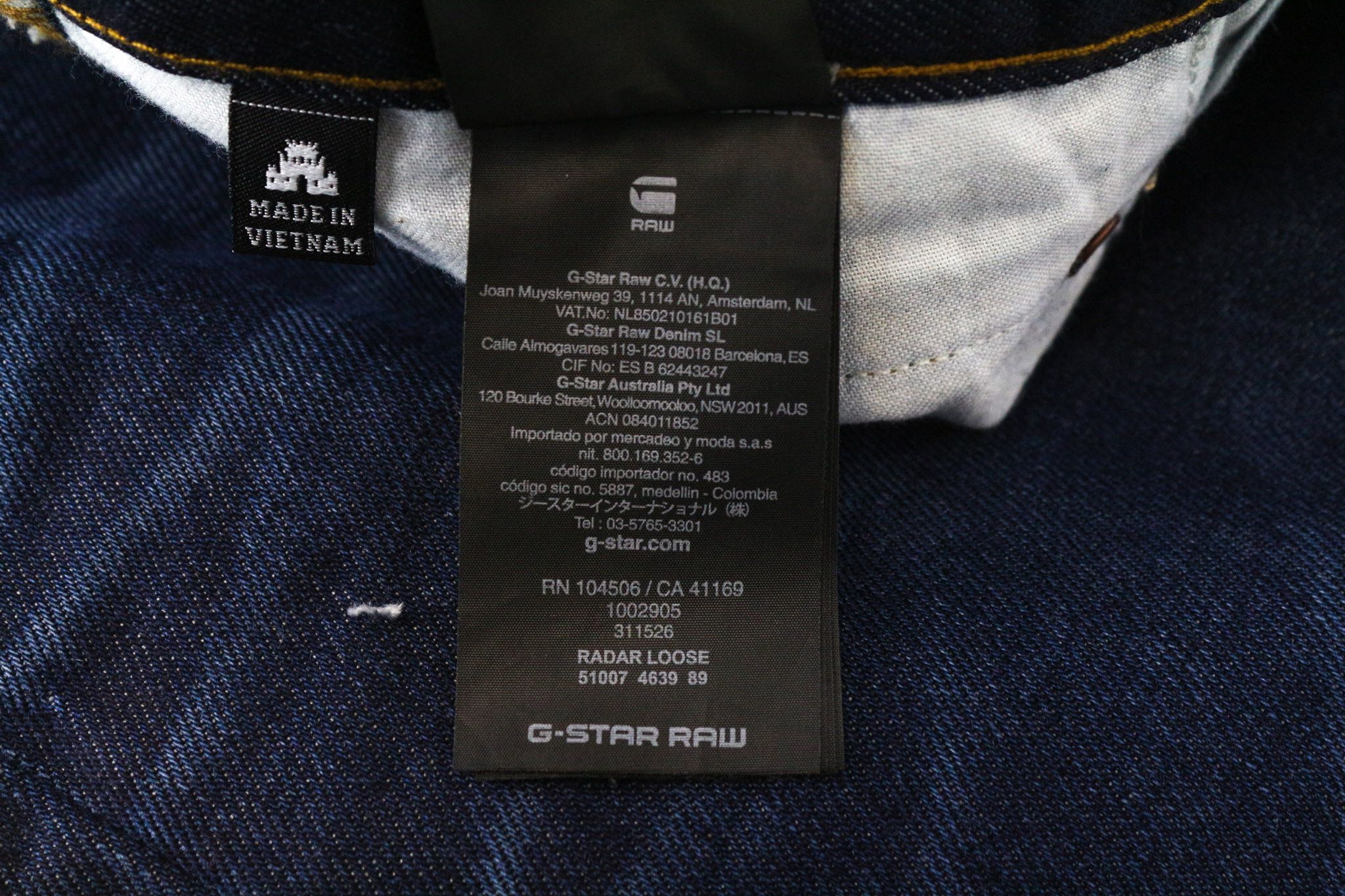 G-Star RADAR W28/L34 Washed Blue Cotton Jeans 74738 Size US 28 / EU 44 - 6 Thumbnail