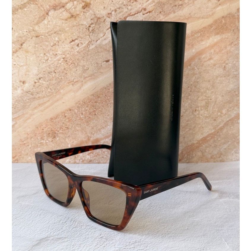 Saint Laurent Paris NEW Saint Laurent SL276 Mica Sunglasses in Havana Brown Size ONE SIZE - 1 Thumbnail