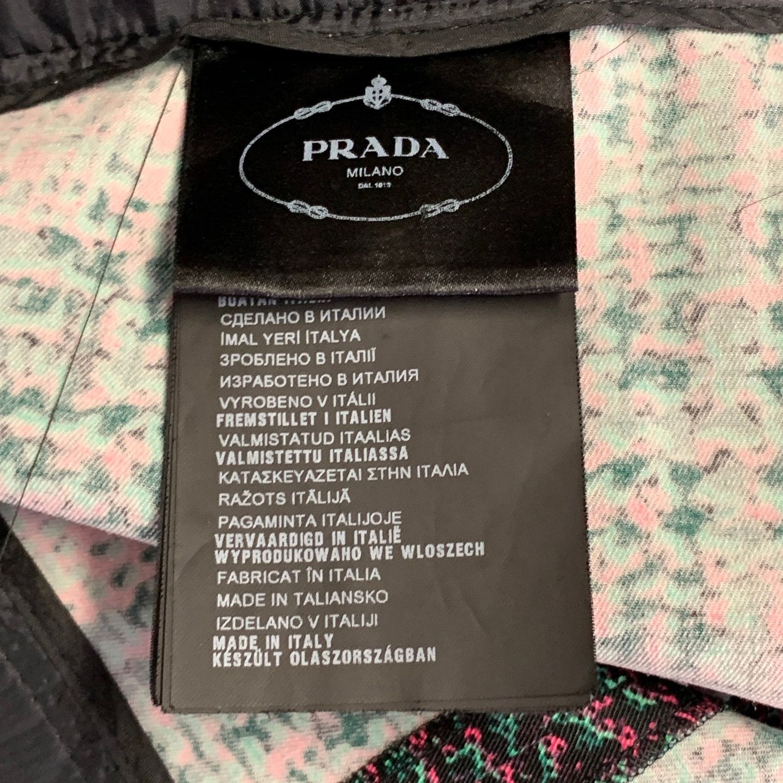 Prada PRADA Pink Teal Geometric Wool Slim Fit Flared Dress Pants Size 25" / US 0 / IT 36 - 5 Thumbnail