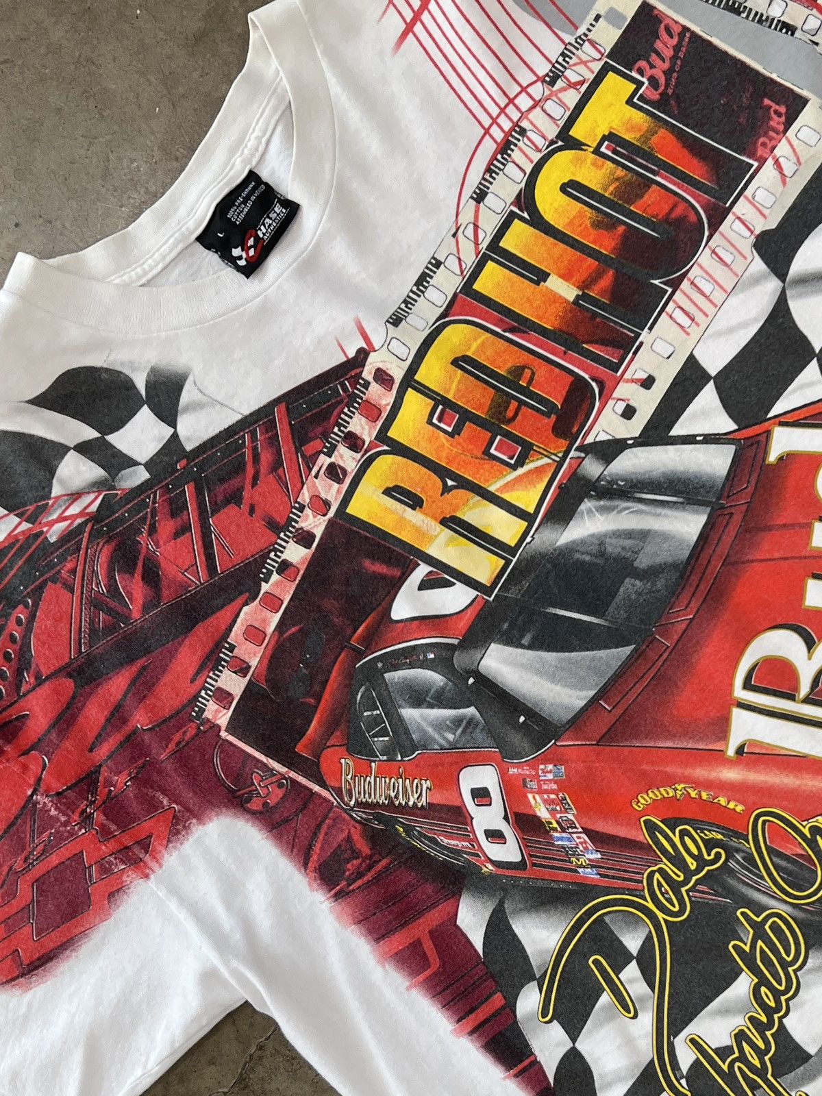 NASCAR Vintage AOP NASCAR Dale Earnhardt Jr Red Hot Racing Large Size US L / EU 52-54 / 3 - 1 Thumbnail