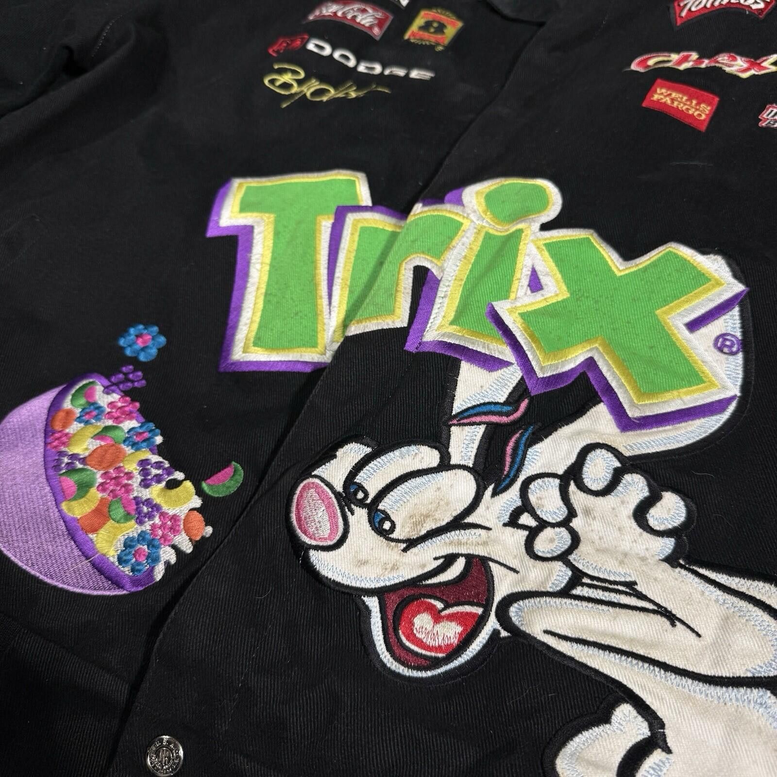 JH Design Vintage Trix NASCAR Jacket Mens XXL JH racing Bobby LaBonte Size ONE SIZE - 10 Thumbnail