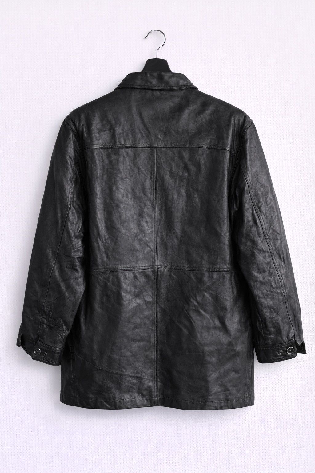 Japanese Brand Vintage Crocodile Leather Jacket Black Genuine Leather Coat Size US L / EU 52-54 / 3 - 2 Thumbnail