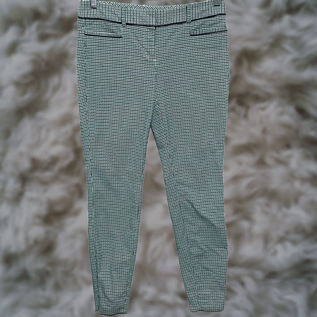 Vintage The Limited Exact Stretch Houndstooth Blue Womens 2R Zip Ankle Preppy Classic Pants Size 26" / US 2 / IT 38 - 1 Thumbnail