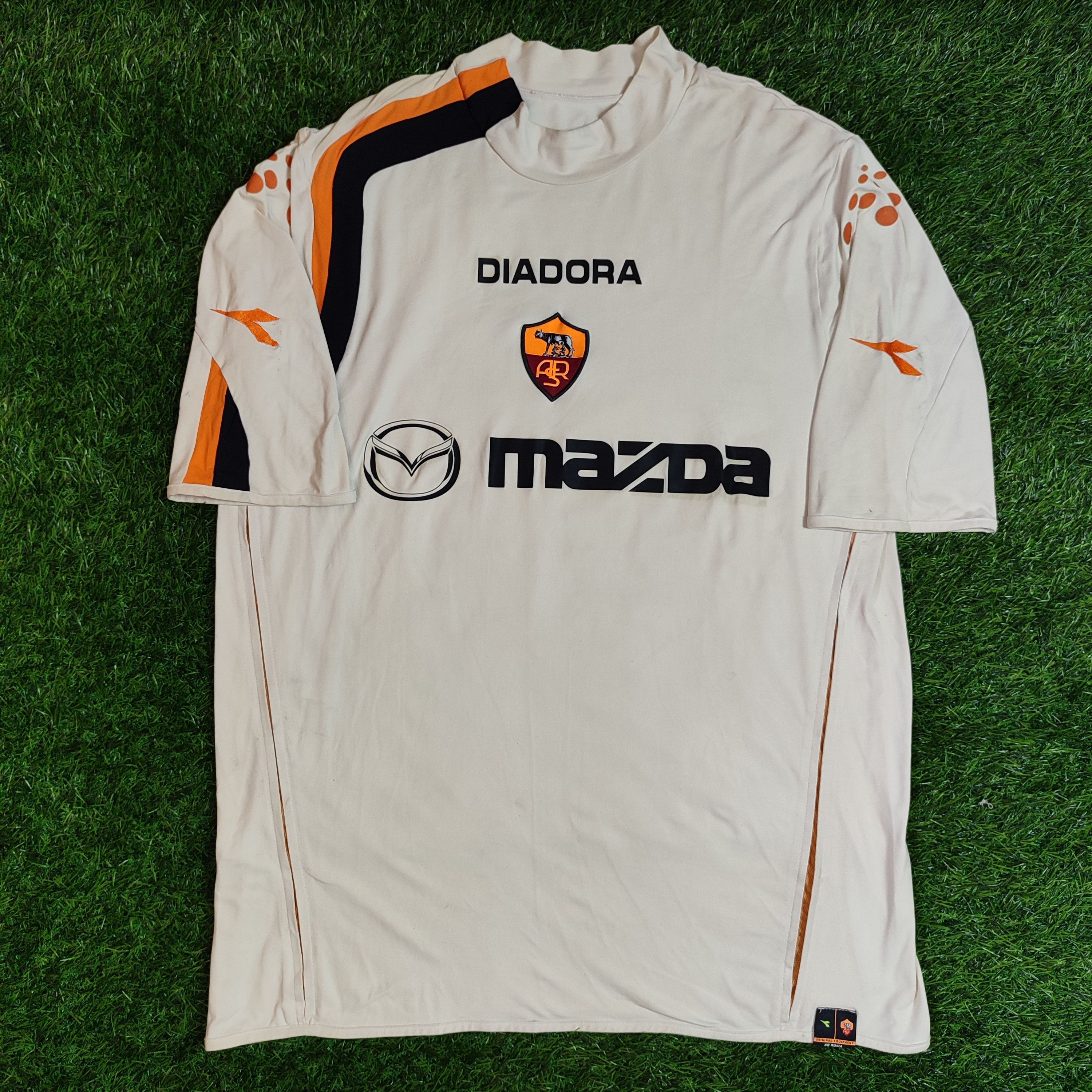 Totti As Roma Diadora outlet White 2003 2004 Soccer Jersey XL