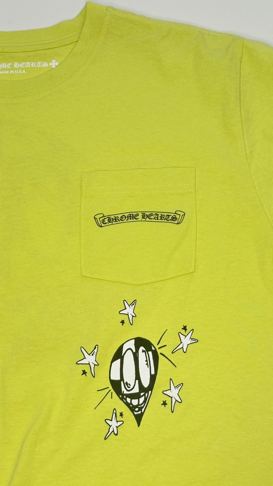 Chrome Hearts Chrome Hearts Marty Boy Pocket Tee Neon Yellow Size XL Size US XL / EU 56 / 4 - 5 Thumbnail