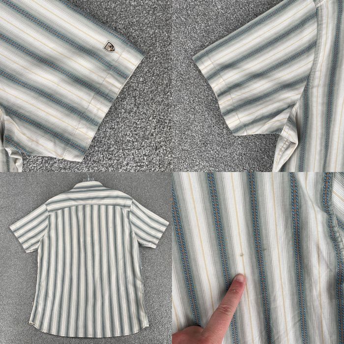 Kuhl Shirt Men Large Stripe The Bohemian Button L Short Sleeve
