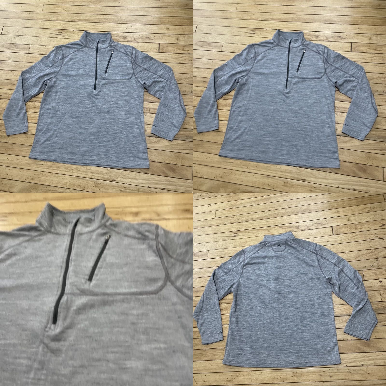 Vintage Terramar Mens XL Pullover Wool Blend 1/4 Zip Thermal Sweater Gray Size US XL / EU 56 / 4 - 11 Thumbnail