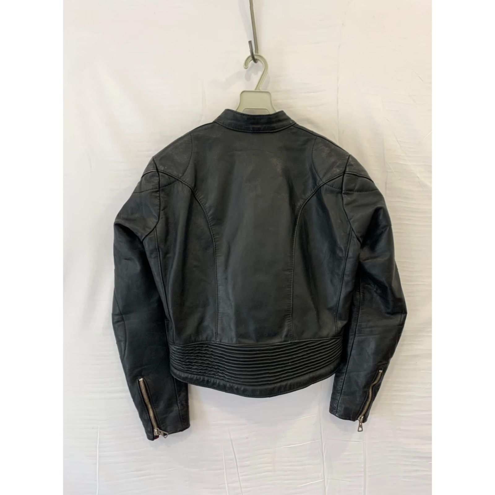 Harrods VINTAGE Harro Kombi Motorcycle Jacket Men M Leather Black Red Lining Cafe Racer #151 Size US M / EU 48-50 / 2 - 2 Thumbnail