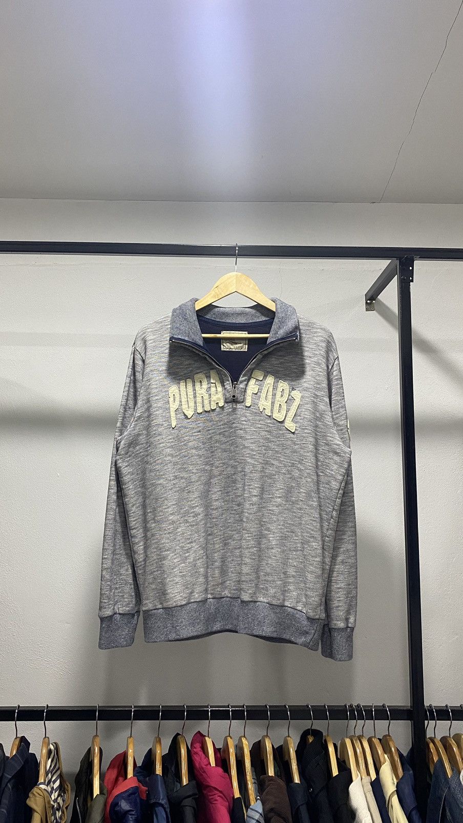 Japanese Brand × Vintage Vintage Halfzipper Sweatshirt Size US L / EU 52-54 / 3 - 2 Thumbnail
