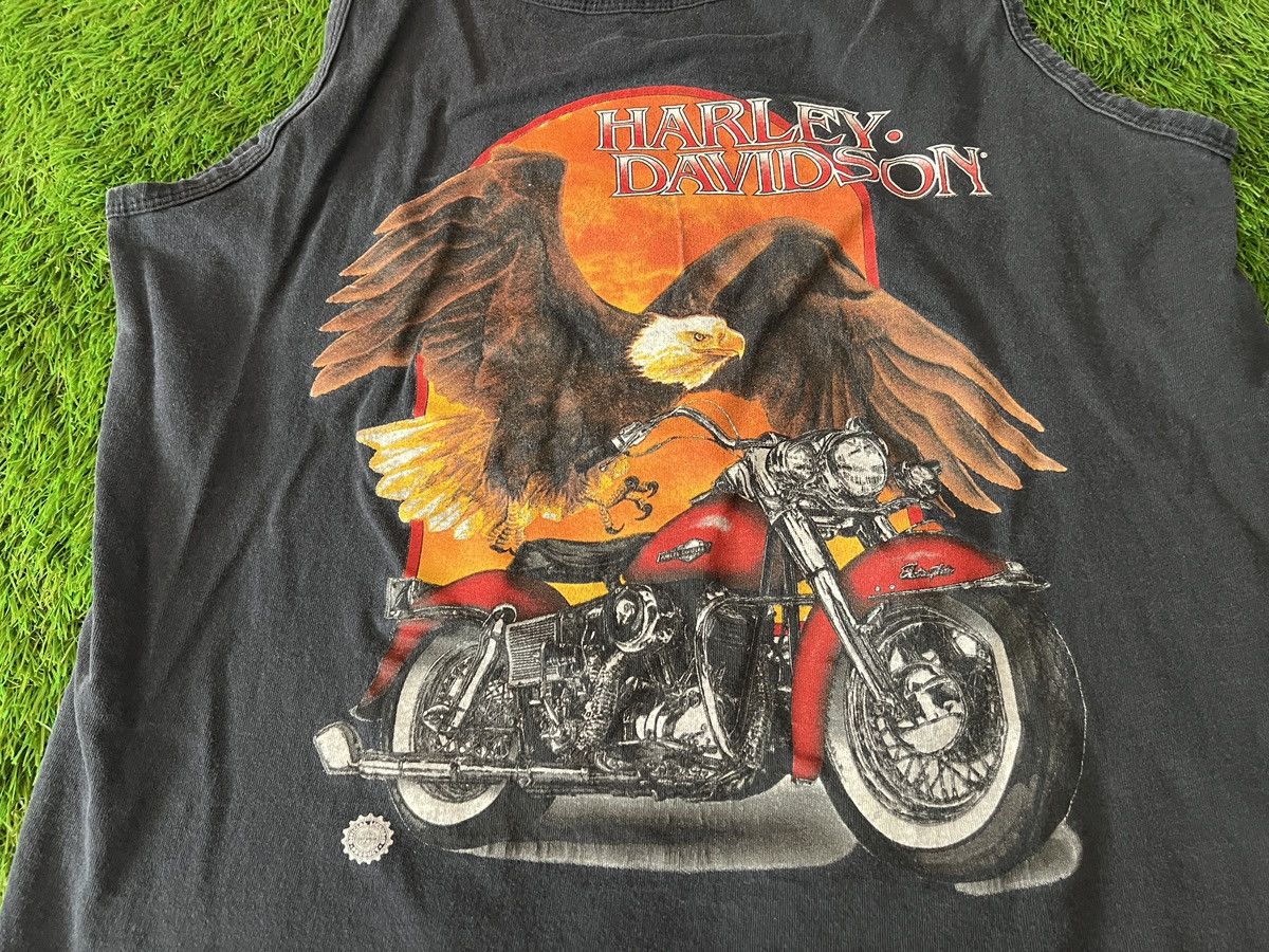 Harley Davidson × Vintage VTG 90s? Harley Davidson Tank Top - Eagle Motorcycle Size US M / EU 48-50 / 2 - 2 Thumbnail
