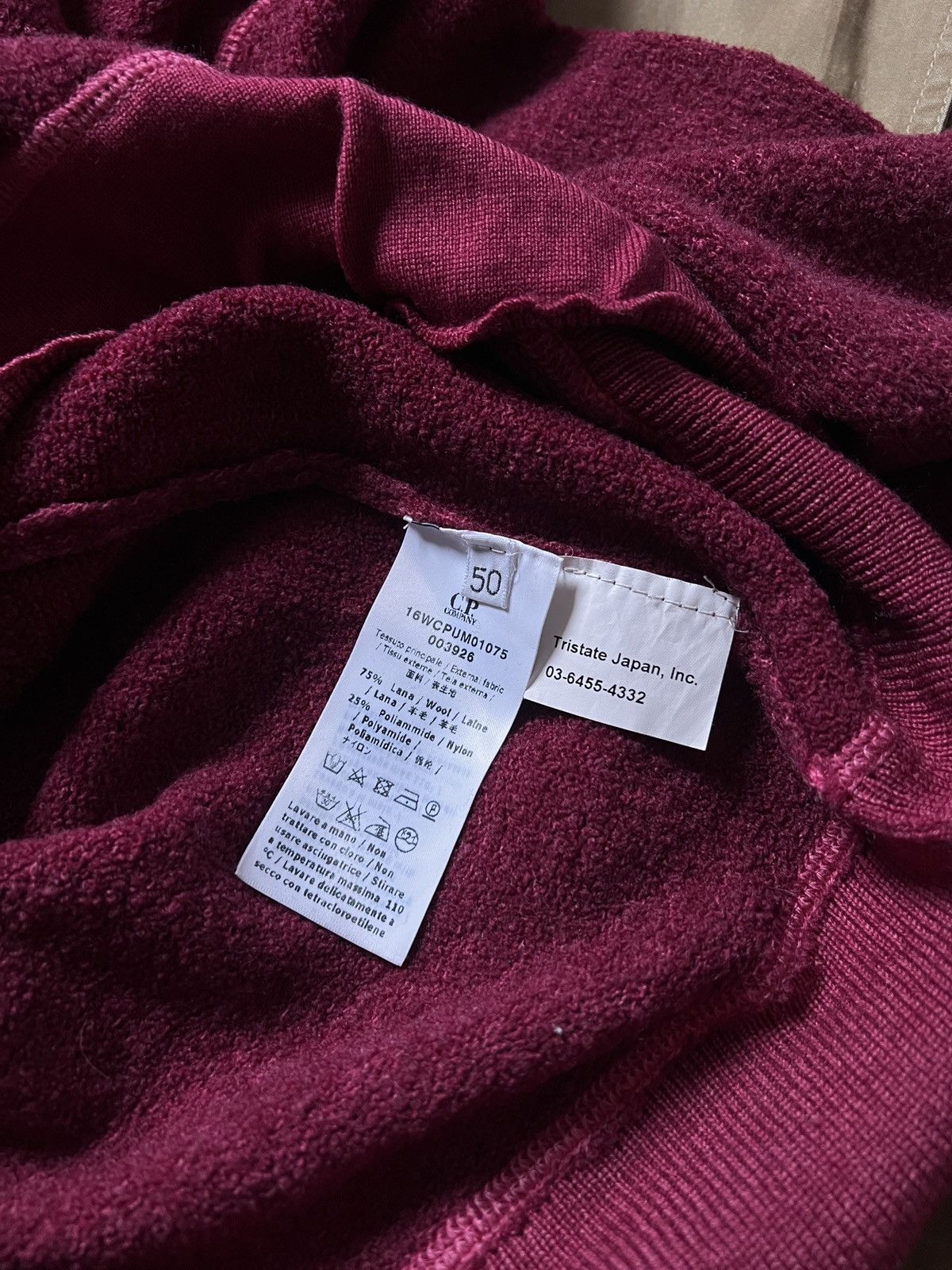 C.P. Company C.P. Company Wool Linen Sweater Burgundy L-XL Size US L / EU 52-54 / 3 - 12 Thumbnail