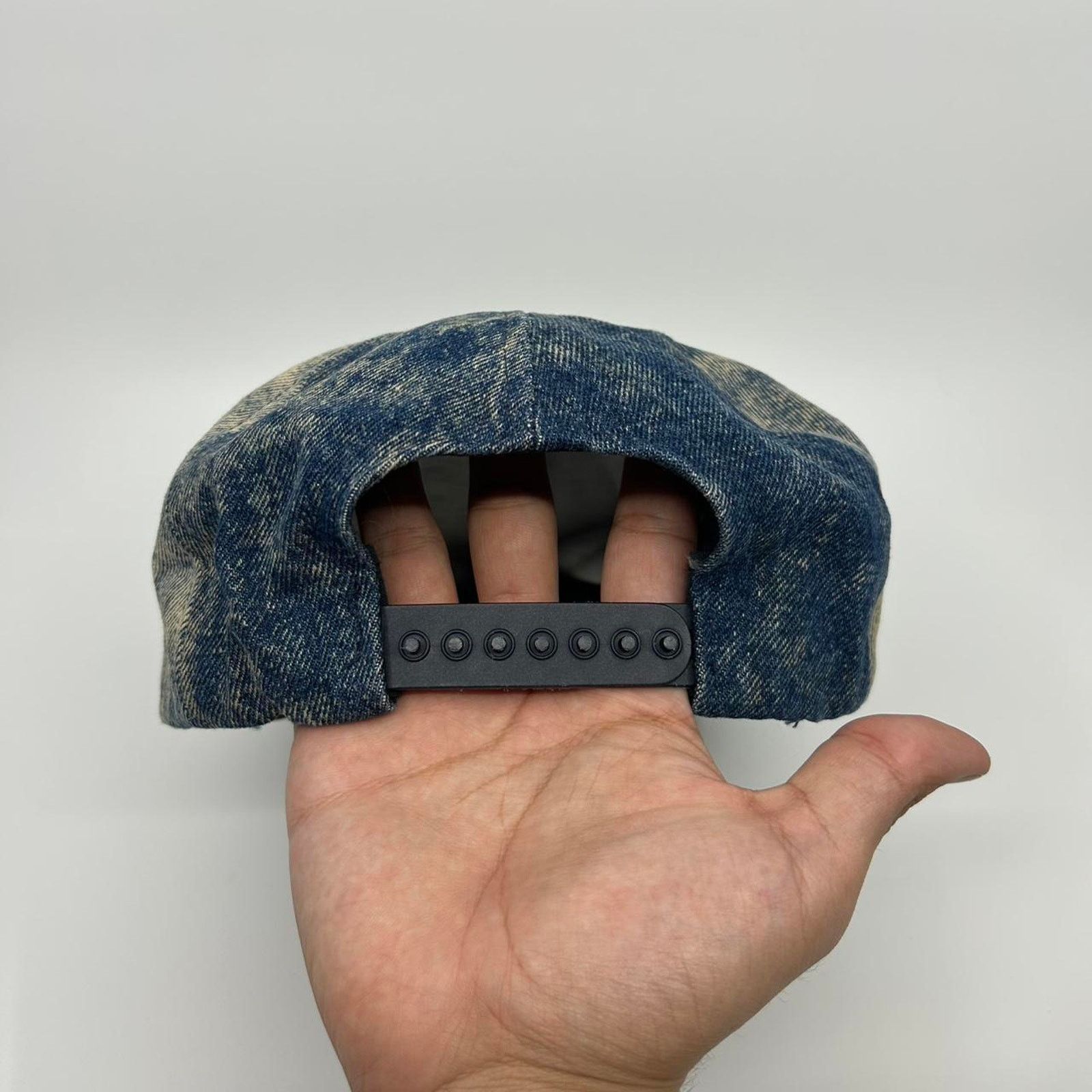 Other VTG Blue acid wash denim cotton cap Size ONE SIZE - 3 Thumbnail