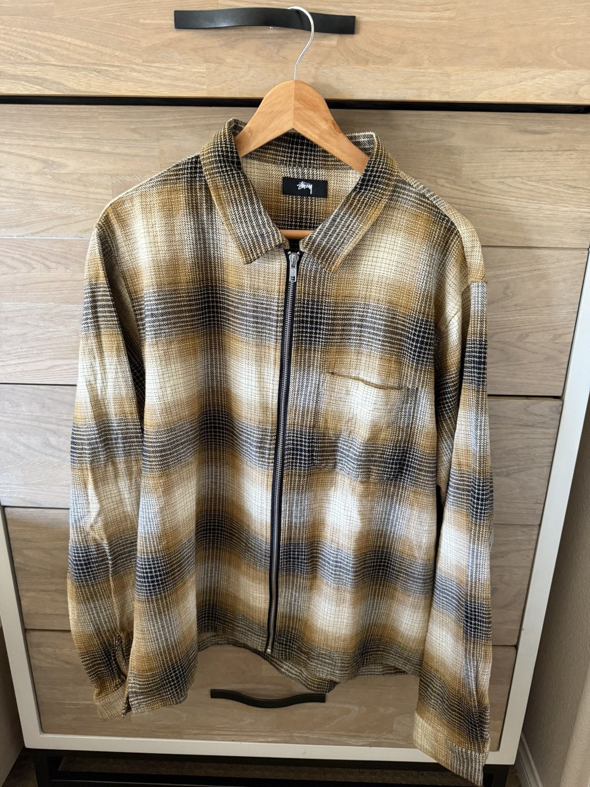 Stussy Zip Up Flannel | Grailed