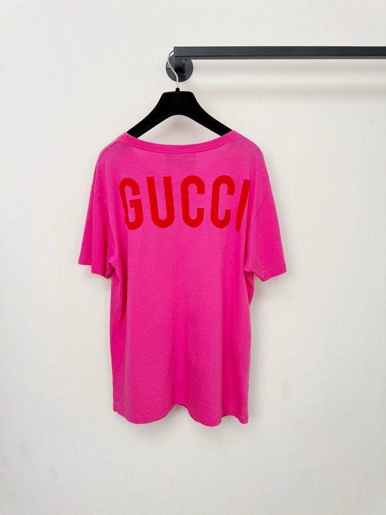 Gucci Gucci Short Sleeve Graphic Pink TShirt-2505 Size S / US 4 / IT 40 - 5 Thumbnail