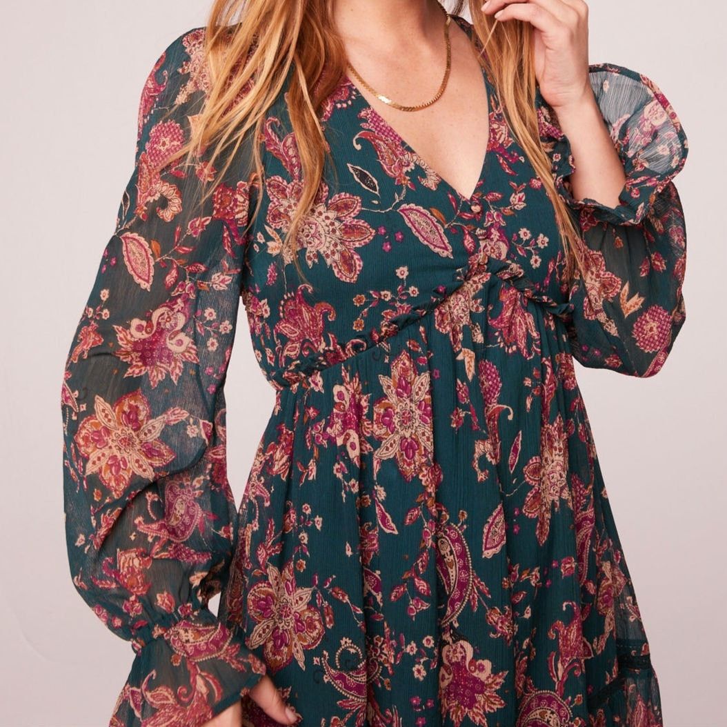 Other NWT Band of the Free Empire Midi Dress M 8-10 Pine Paisley Size M / US 6-8 / IT 42-44 - 6 Thumbnail