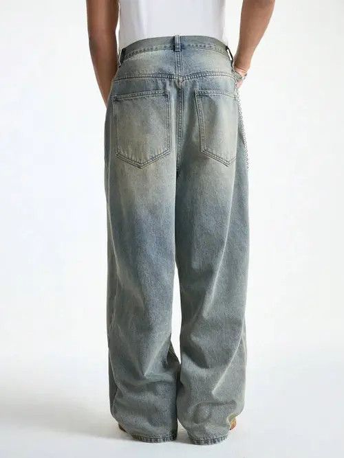 Jean × Vintage Washed Vintage Baggy Jeans, blue wide leg Size US 32 / EU 48 - 3 Thumbnail
