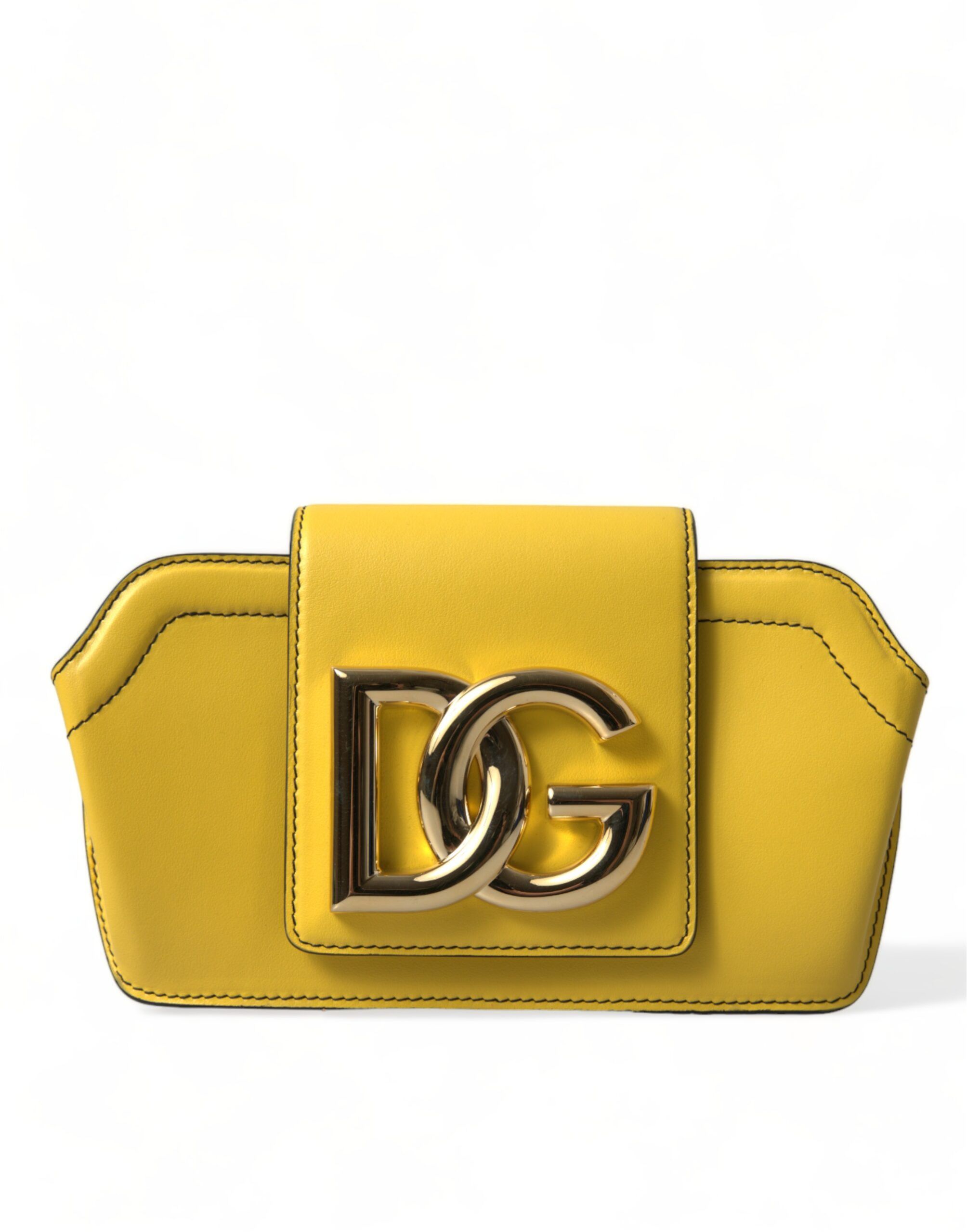 Dolce & Gabbana Exquisite Yellow Leather Eyewear Women's Case Size ONE SIZE - 1 Thumbnail