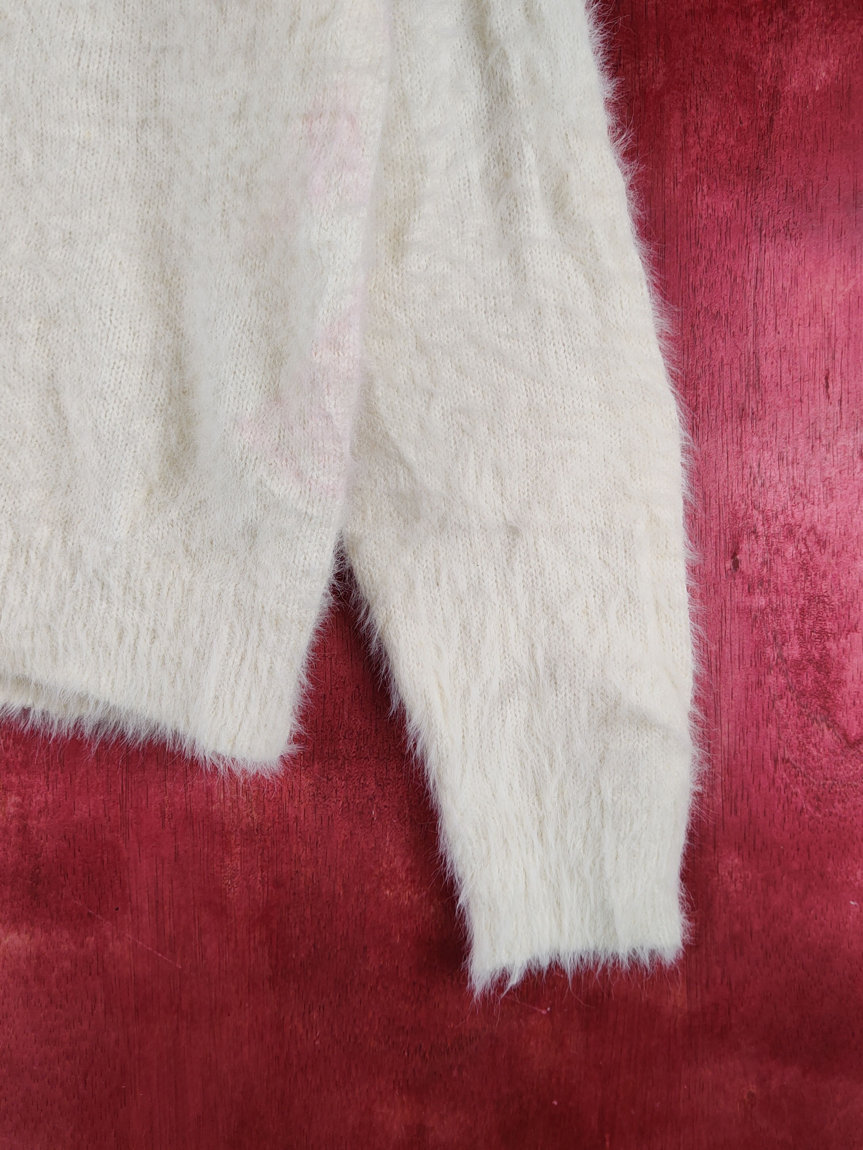 Japanese Brand × Vintage Ingni Ivory Shag Shaggy Fur Mohair Knitwear #S1925 Size M / US 6-8 / IT 42-44 - 6 Thumbnail