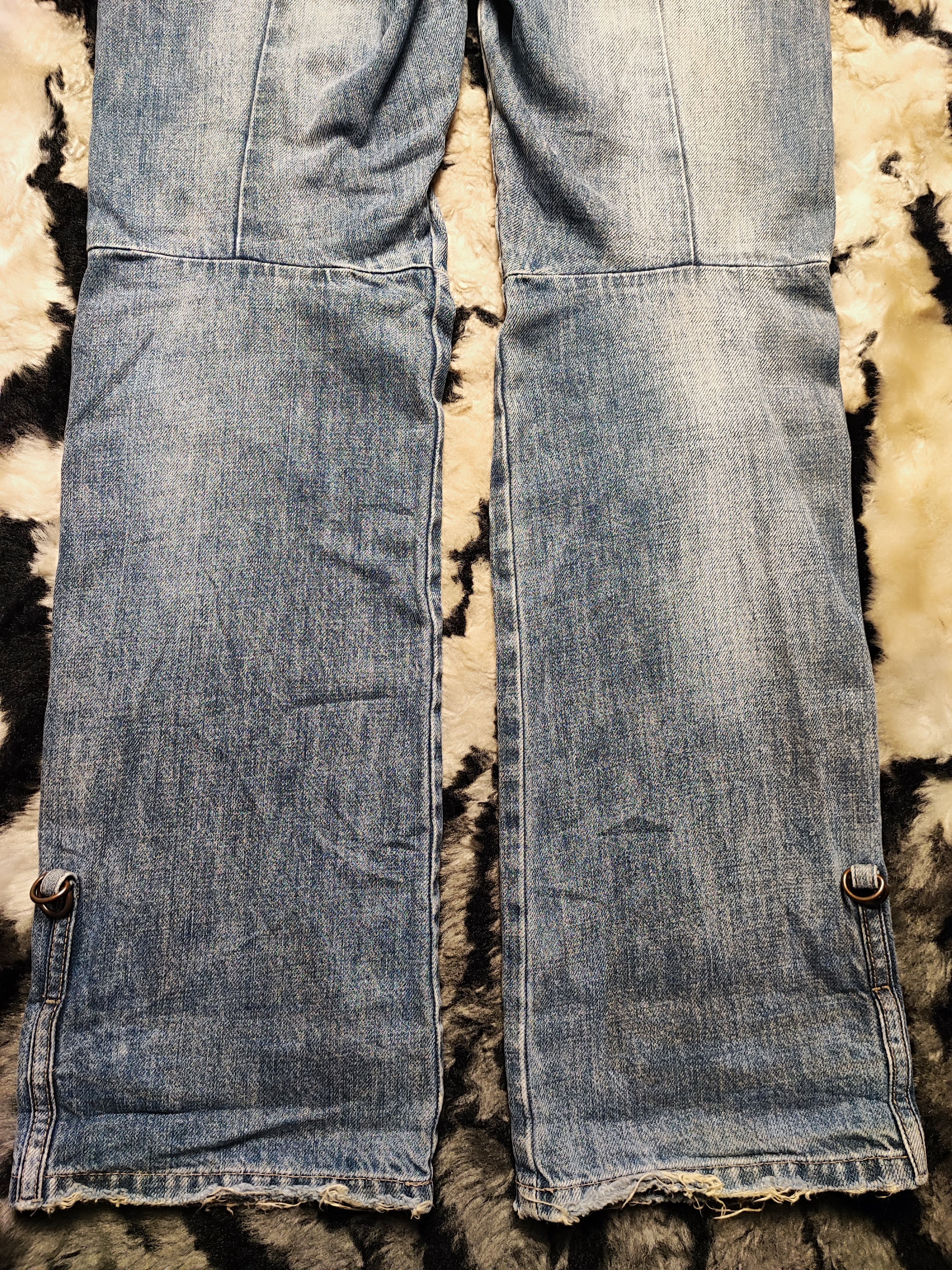 Marithe + Francois Girbaud MFG Panelled Denim Distressed Wash Techwear Aesthetic W29x31 Size US 29 - 19 Thumbnail