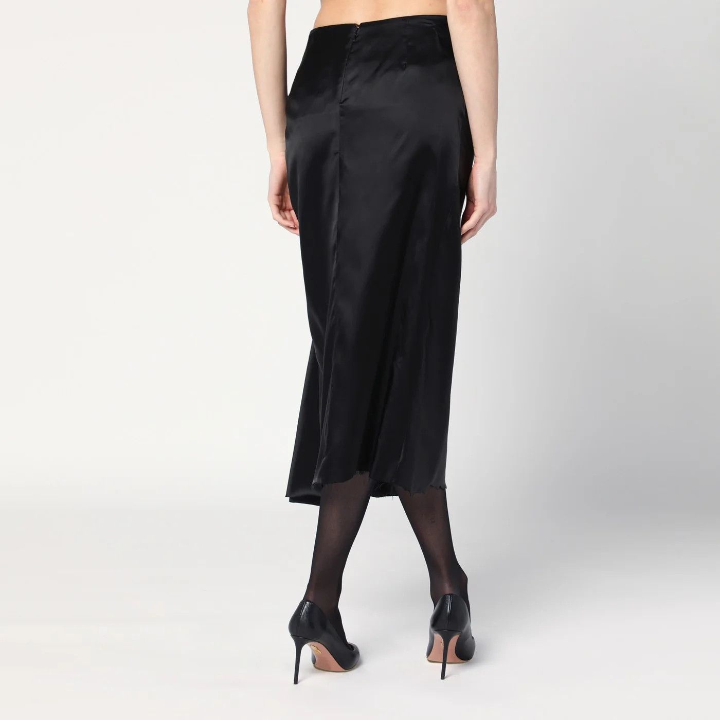 Balenciaga o1d2blof0426 Draped Skirt in Black Size 27" / US 4 / IT 40 - 4 Thumbnail