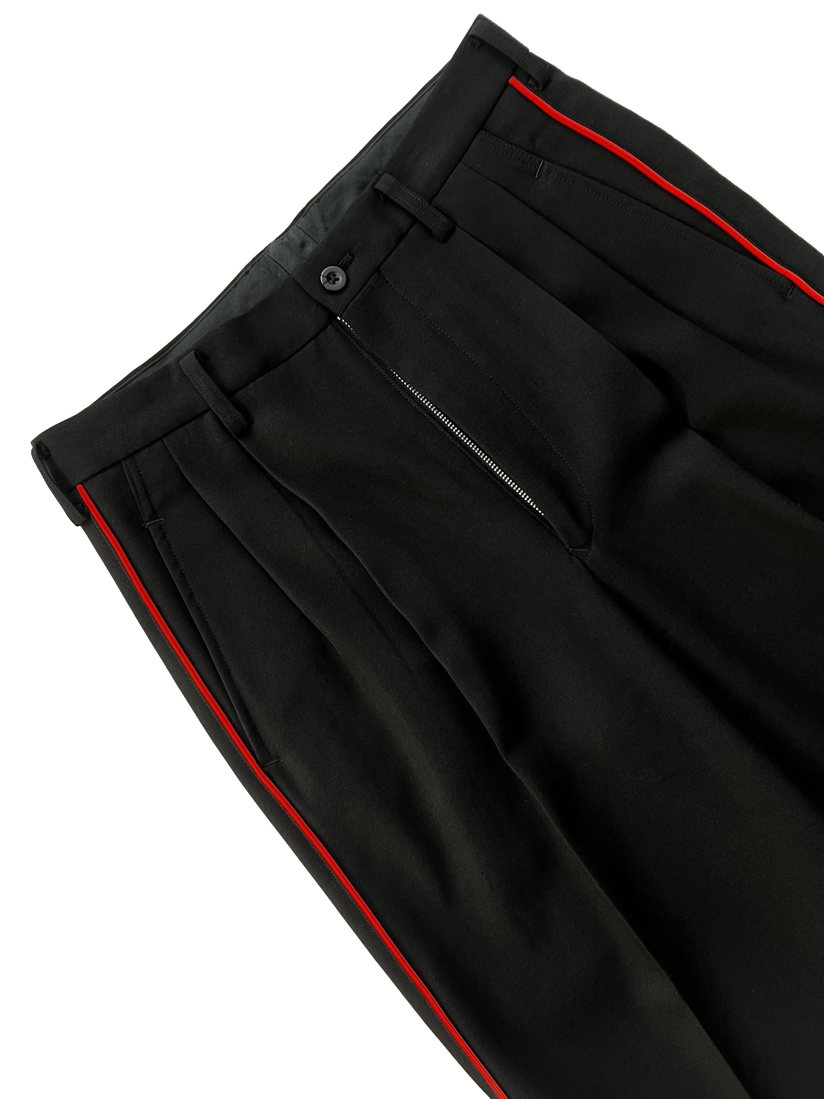 Yohji Yamamoto YOHJI YAMAMOTO POUR HOMME RED PIPING PANTS Size US 30 / EU 46 - 3 Thumbnail
