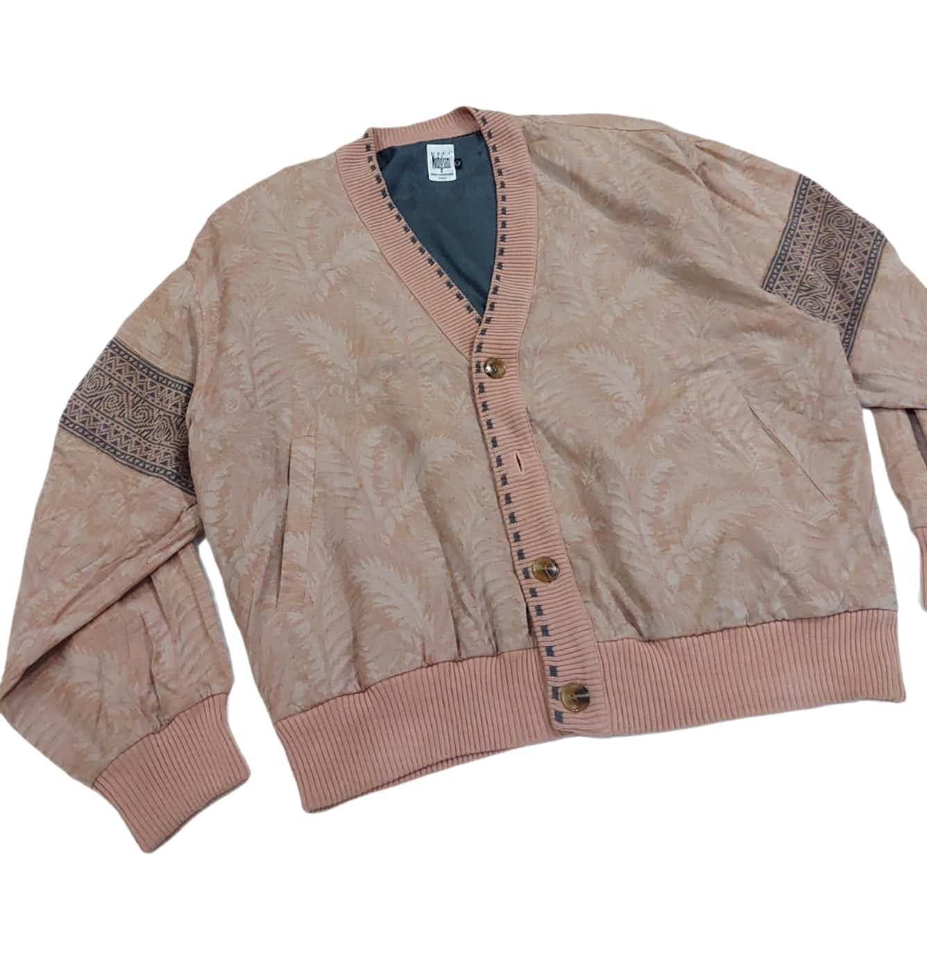 Other Rare! Vintage Modigliani Italian Designer Jacquard Cardigan Size US L / EU 52-54 / 3 - 6 Thumbnail