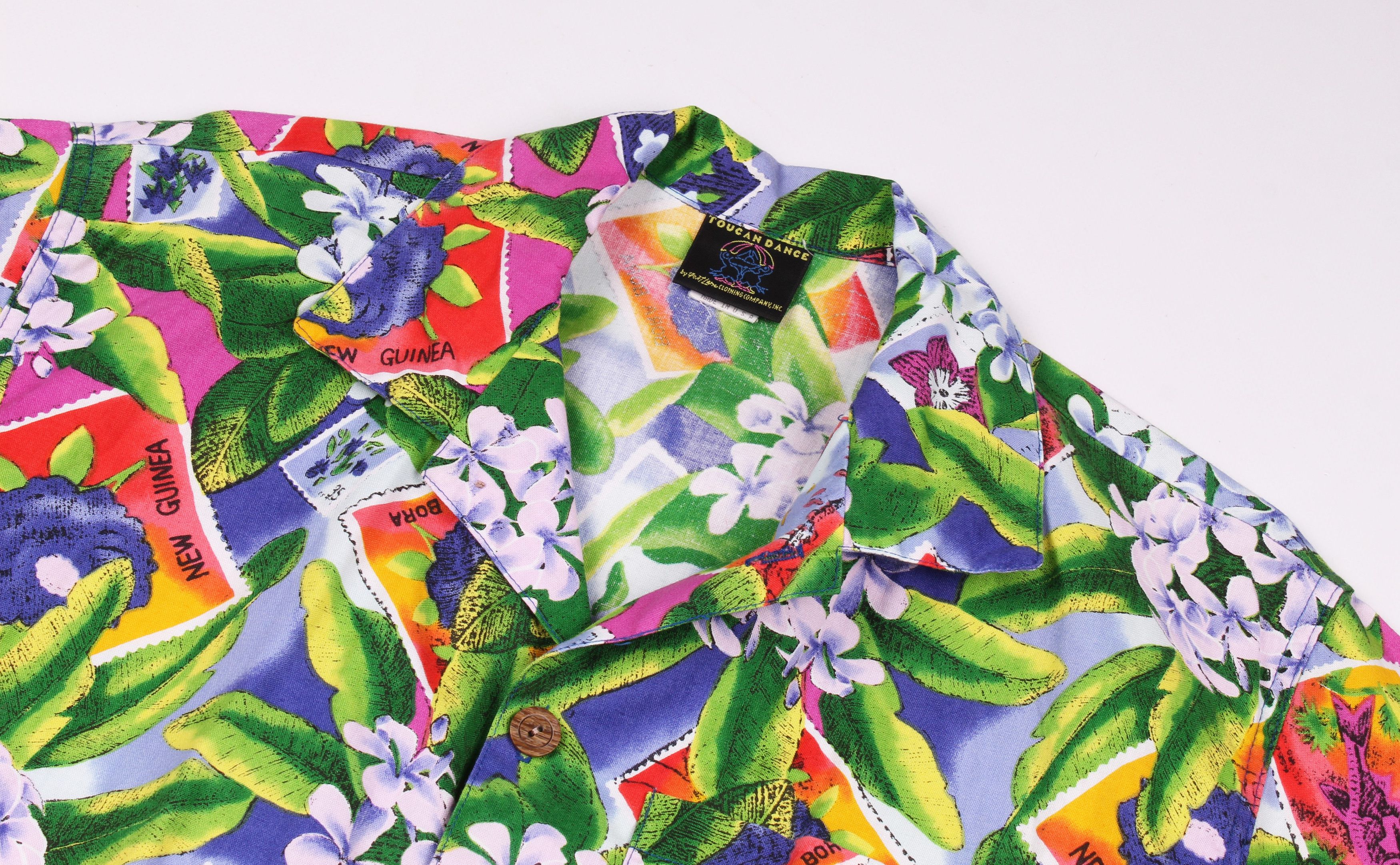 Vintage Toucan Dance Fast Lane Hawaiian Shirt + Shorts Set Size US M / EU 48-50 / 2 - 3 Thumbnail