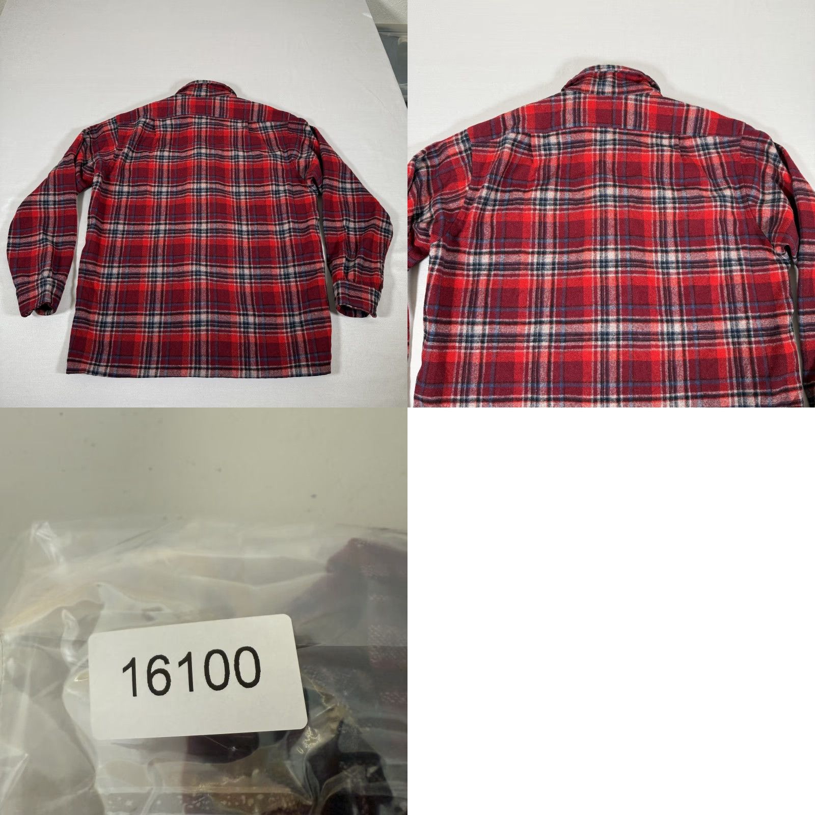 Pendleton VINTAGE Pendleton Shirt Mens L Red Plaid Wool Flannel Button-Up Long Sleeve Collared 70s Board Size US L / EU 52-54 / 3 - 9 Thumbnail