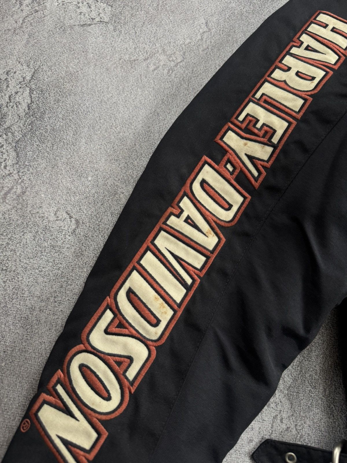Harley Davidson Harley Davidson motorcycle biker jacket bomber racing 90s Size US L / EU 52-54 / 3 - 13 Thumbnail