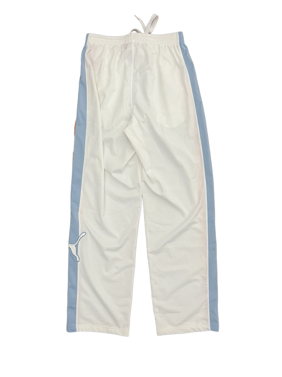 Puma White Puma Track Pants with Orange and Blue Stripes Size US 28 / EU 44 - 3 Thumbnail