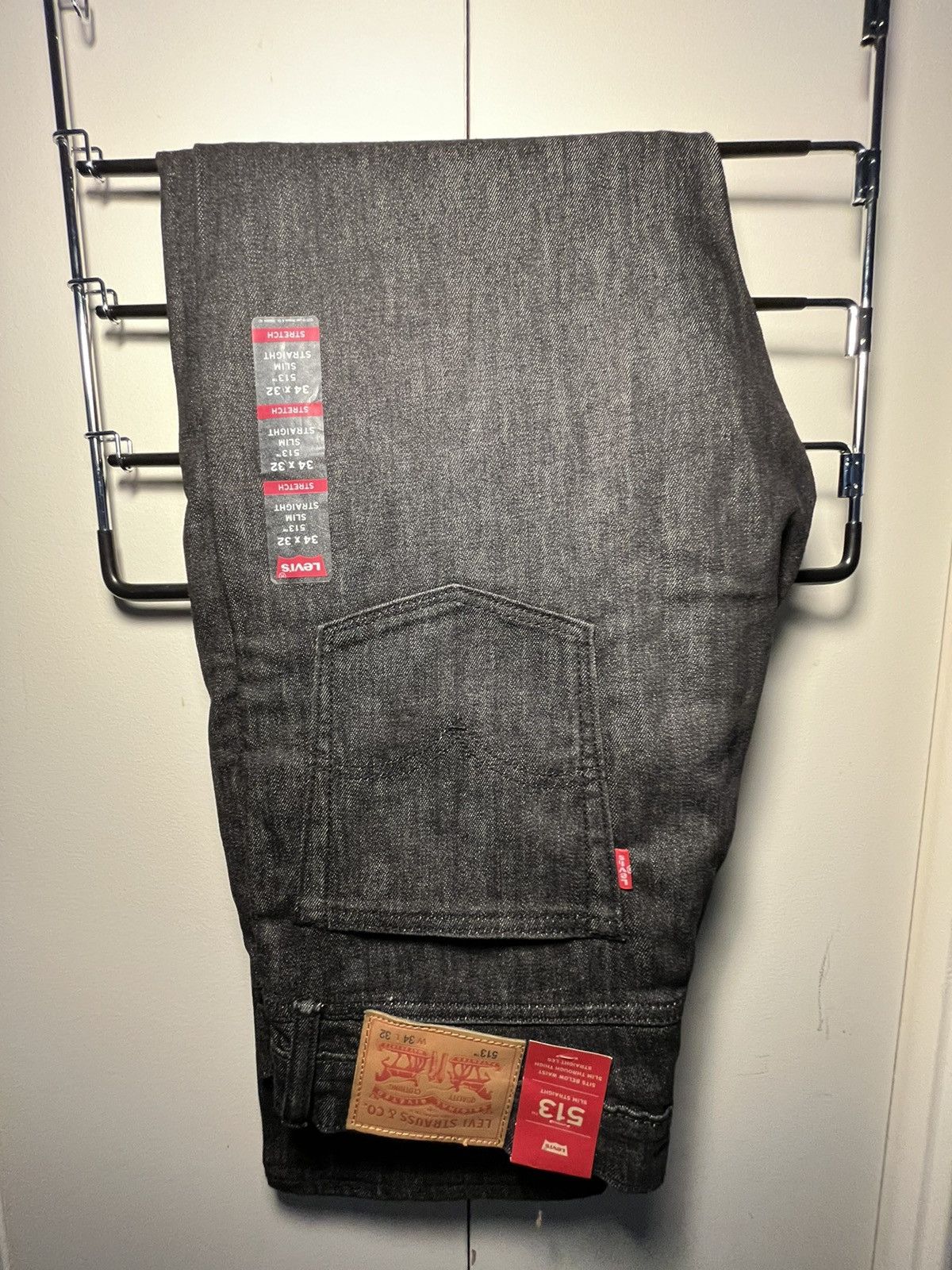 Levi's Vintage Levi’s 513 Black Slim Straight Regular Fit Jeans Size US 34 / EU 50 - 1 Preview