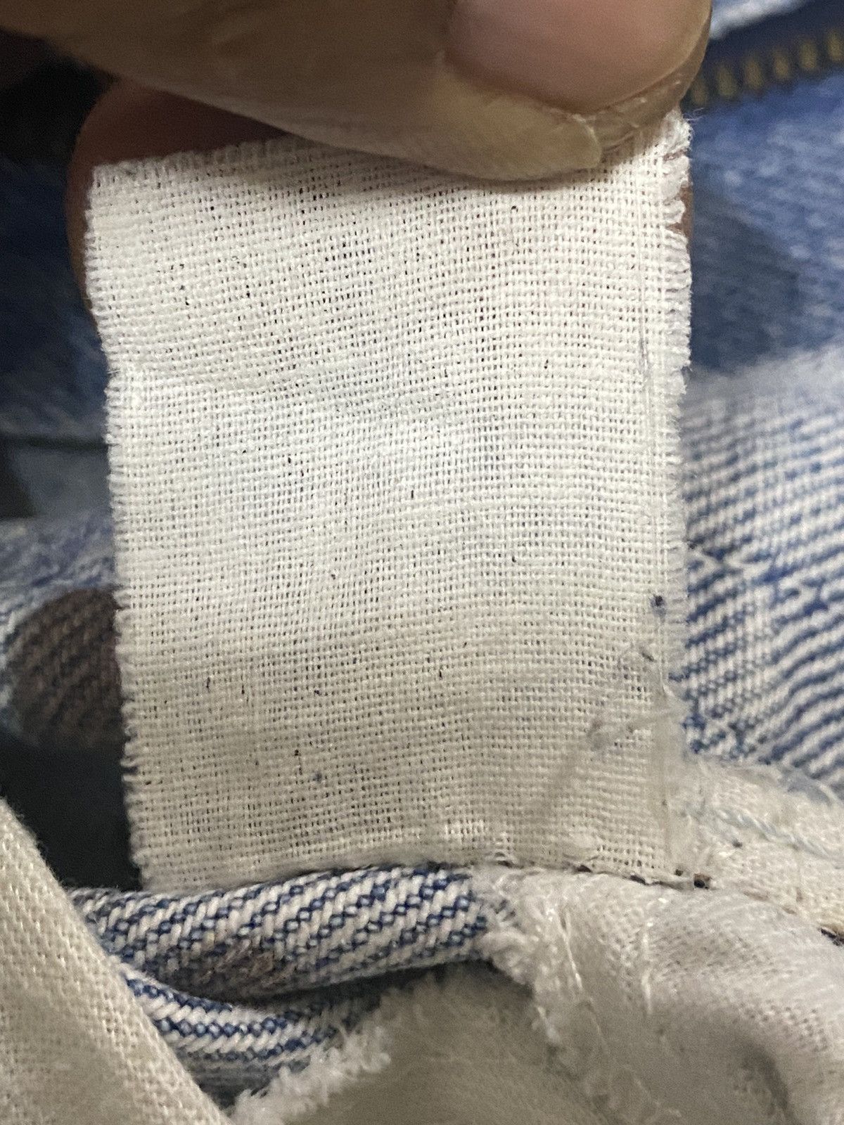 Levi's Made & Crafted Vintage 90’s Levis Leather Hybrid Denim Paint Splatter Jeans Size US 33 - 20 Thumbnail