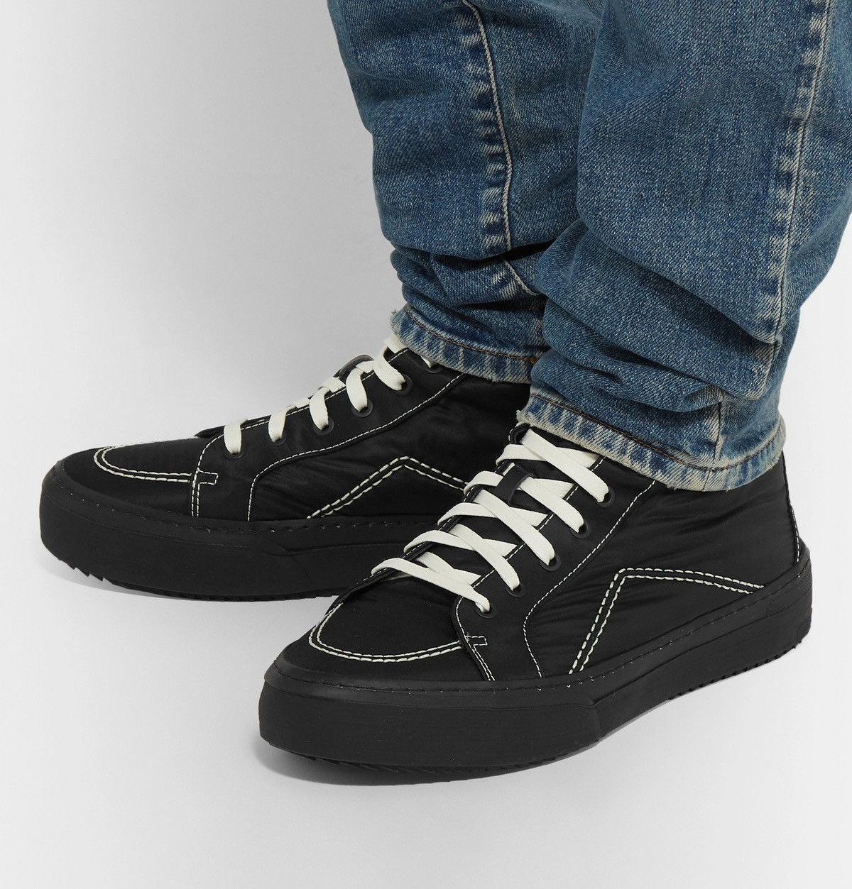 Rhude V1 High Triple Black Hi Sneaker Size US 12 / EU 45 - 2 Thumbnail
