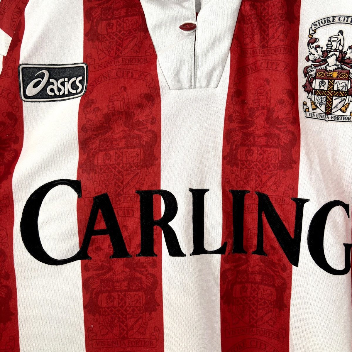 Asics × Vintage 1994 1995 Stoke City Retro Vintage ASICS Soccer Jersey Shirt Size US XL / EU 56 / 4 - 4 Thumbnail