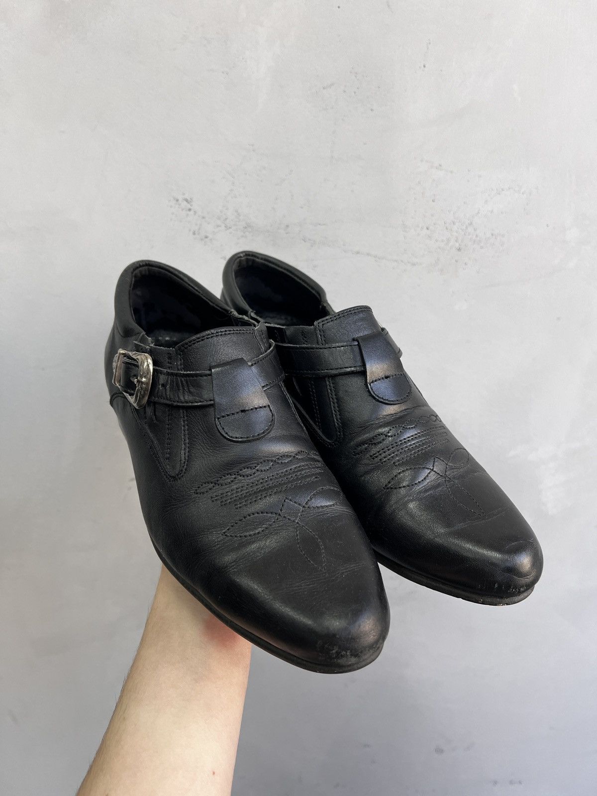 Guidi Guidi style black leather western classic avant garde moto Size US 8 / EU 41 - 3 Thumbnail