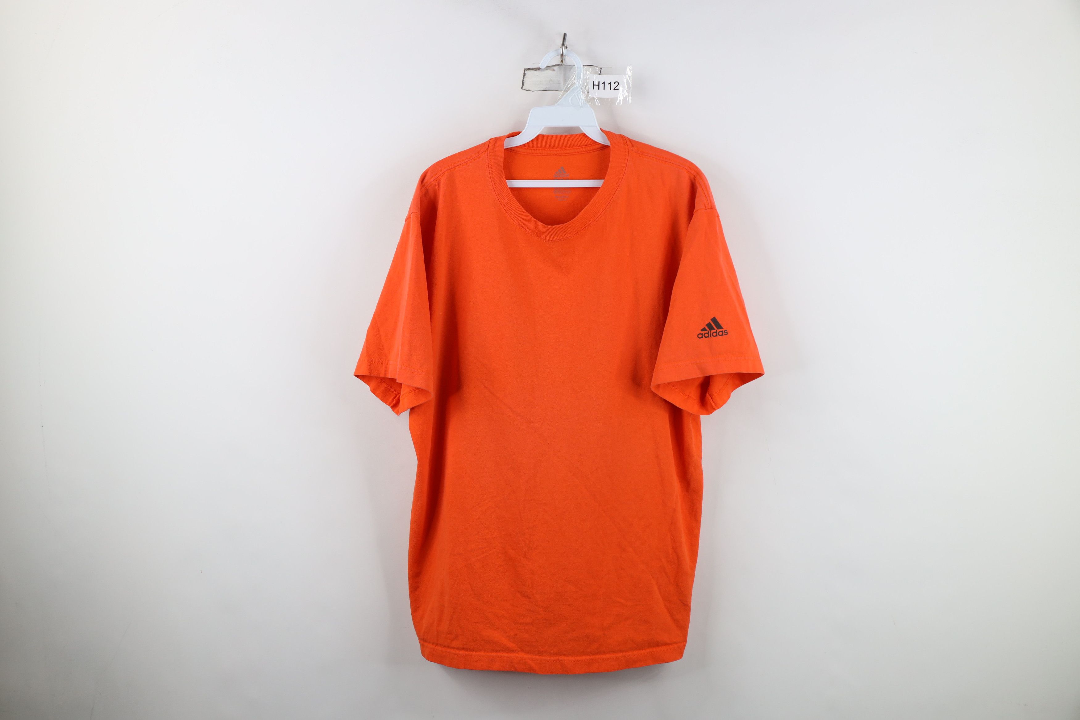 Adidas Vintage Y2K Adidas Spell Out Short Sleeve T-Shirt Orange Size US L / EU 52-54 / 3 - 1 Thumbnail