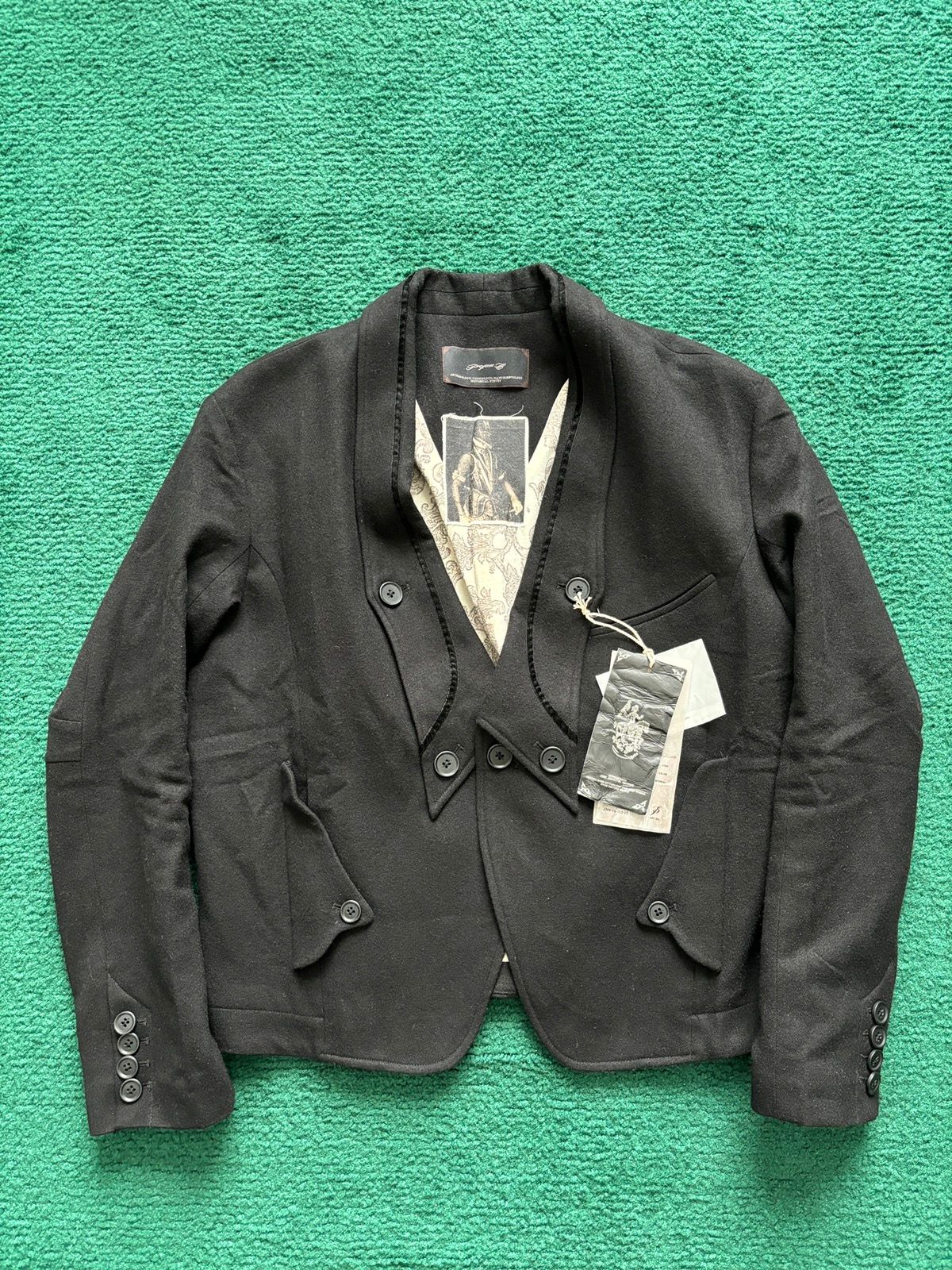 Pre-owned Professor E Fw23 Napoleon Short Jacket In Black