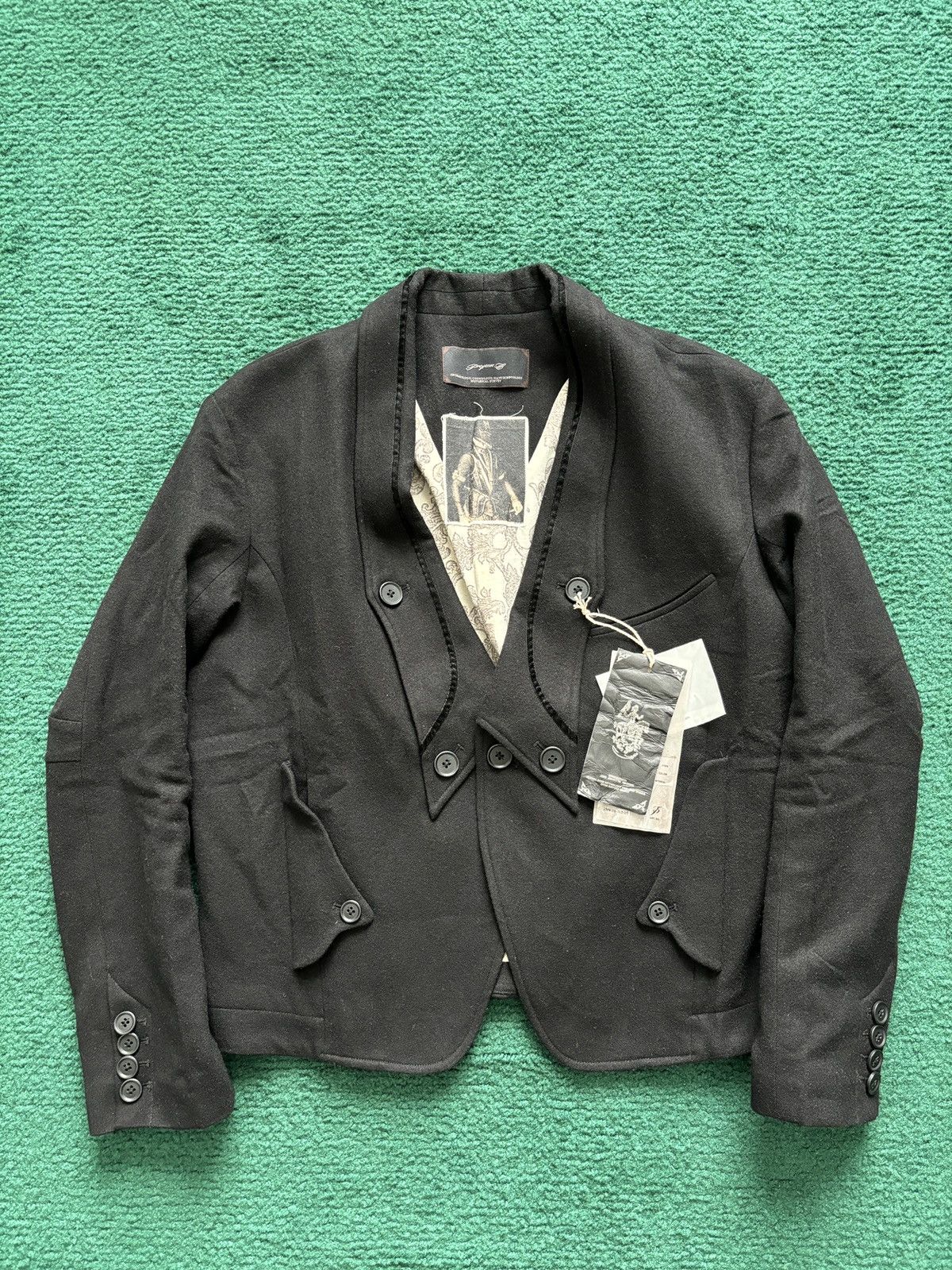 Pre-owned Professor E Fw23 Napoleon Short Jacket In Black